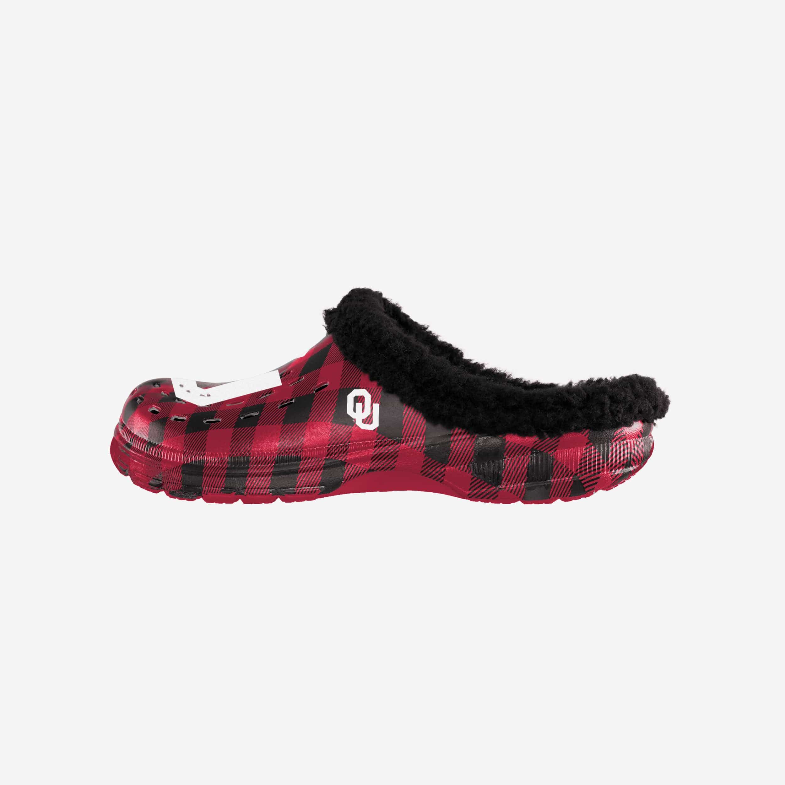 Oklahoma Sooners Sherpa-Lined Buffalo Check Clogs - Stylish Team Fandom Footwear