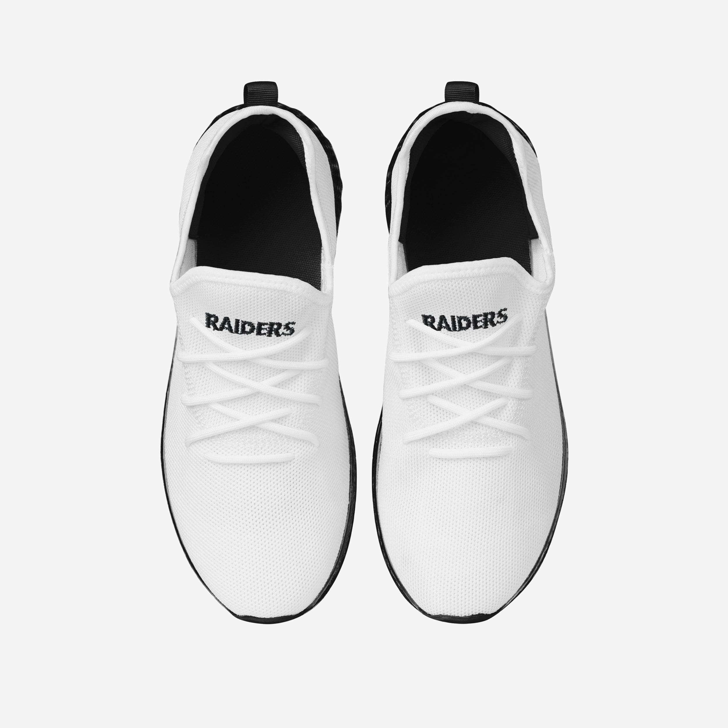 Electrifying Las Vegas Raiders Gradient Midsole White Sneakers