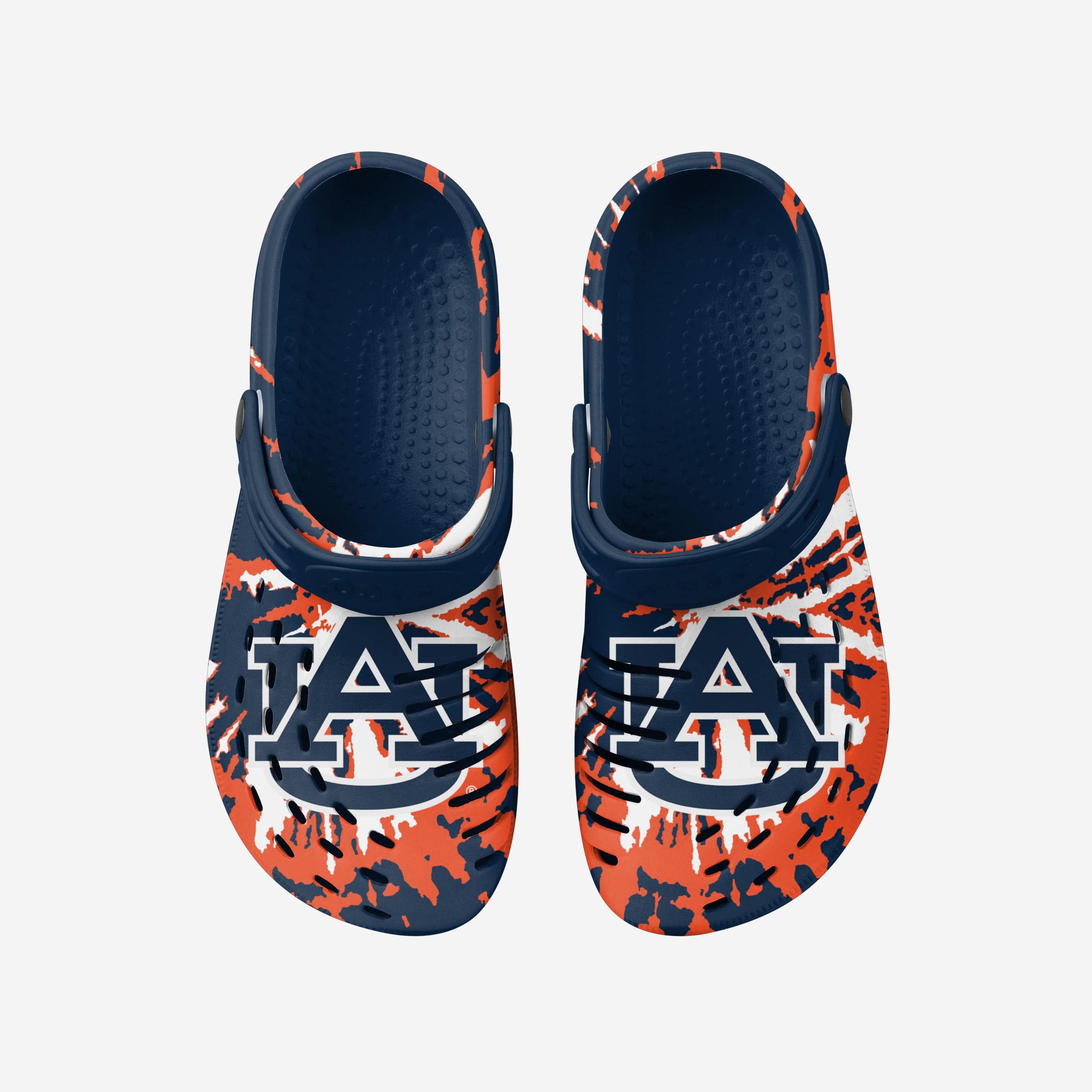 Auburn Tigers Tie-Dye Clogs with Straps - Stand Out in Style!