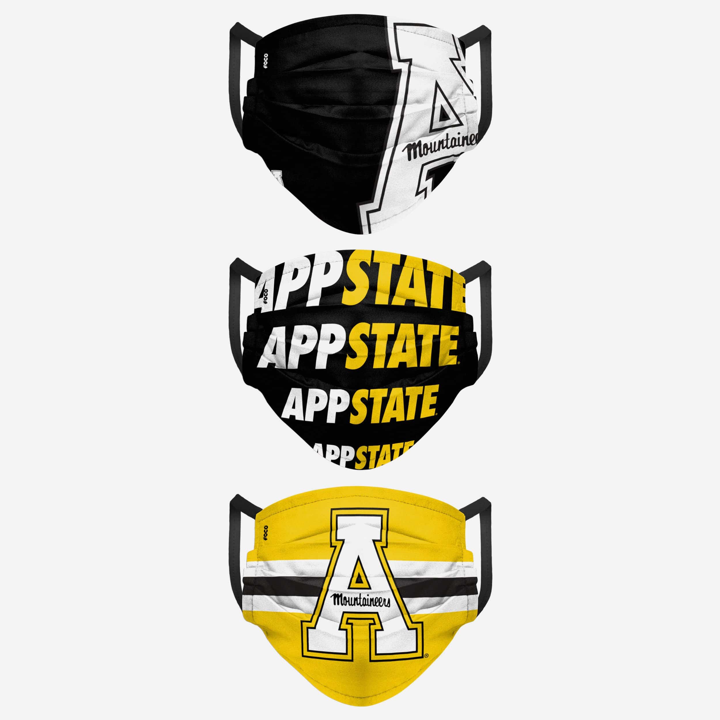 Appalachian State Mountaineers Matchday 3-Pack Face Cover - Show Your Team Spirit!