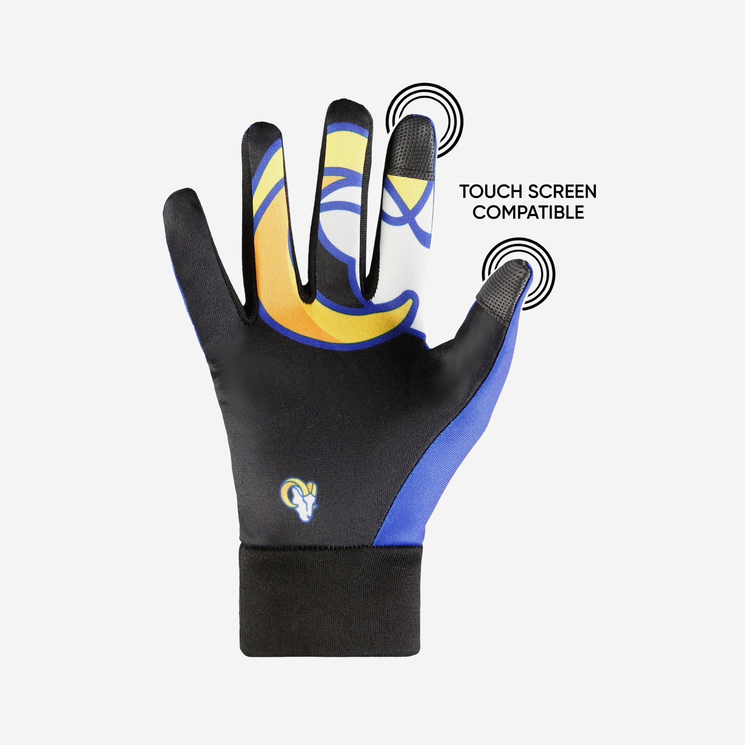 Los Angeles Rams Palm Logo Texting Gloves - Show Your Team Spirit!