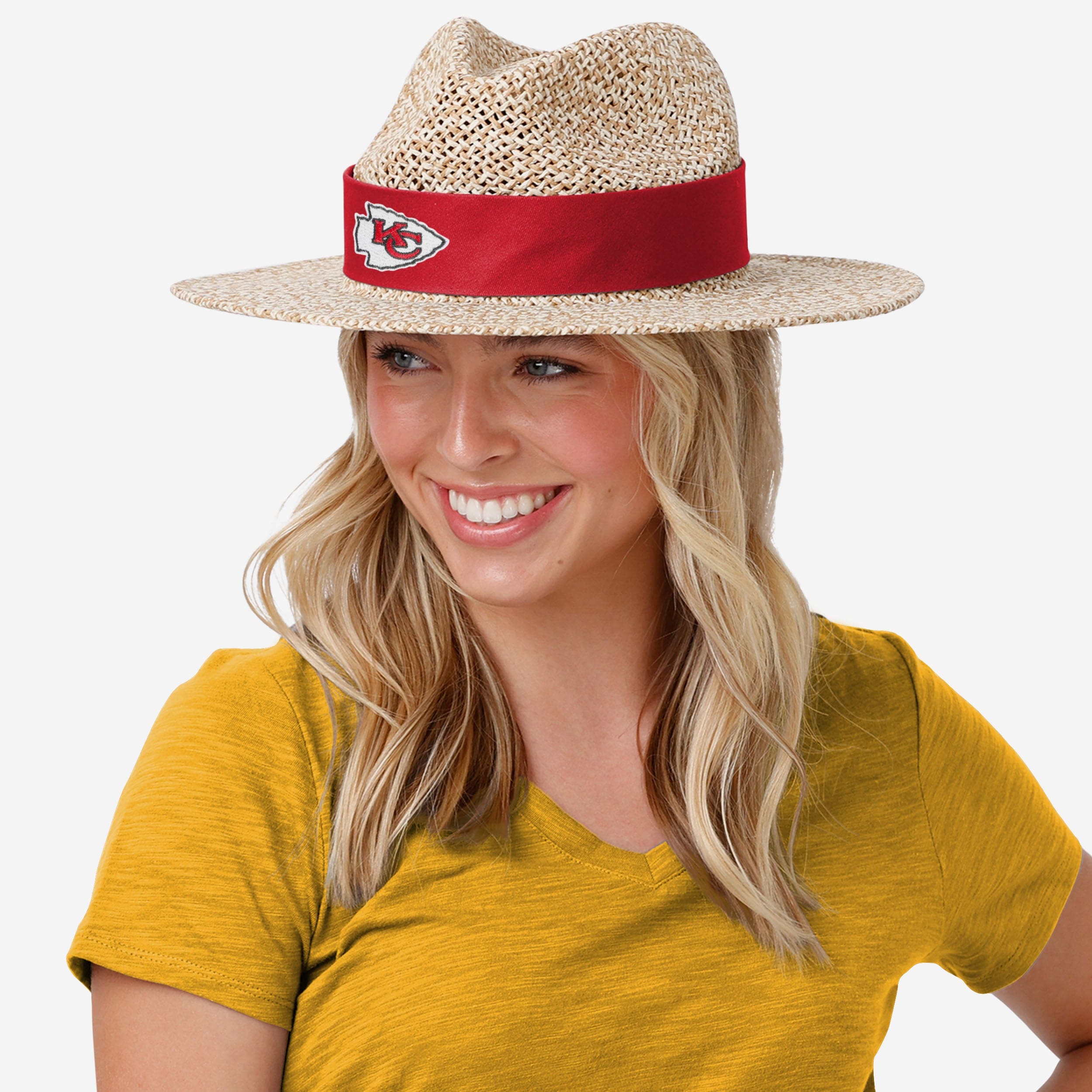 Kansas City Chiefs Stylish Band Straw Hat