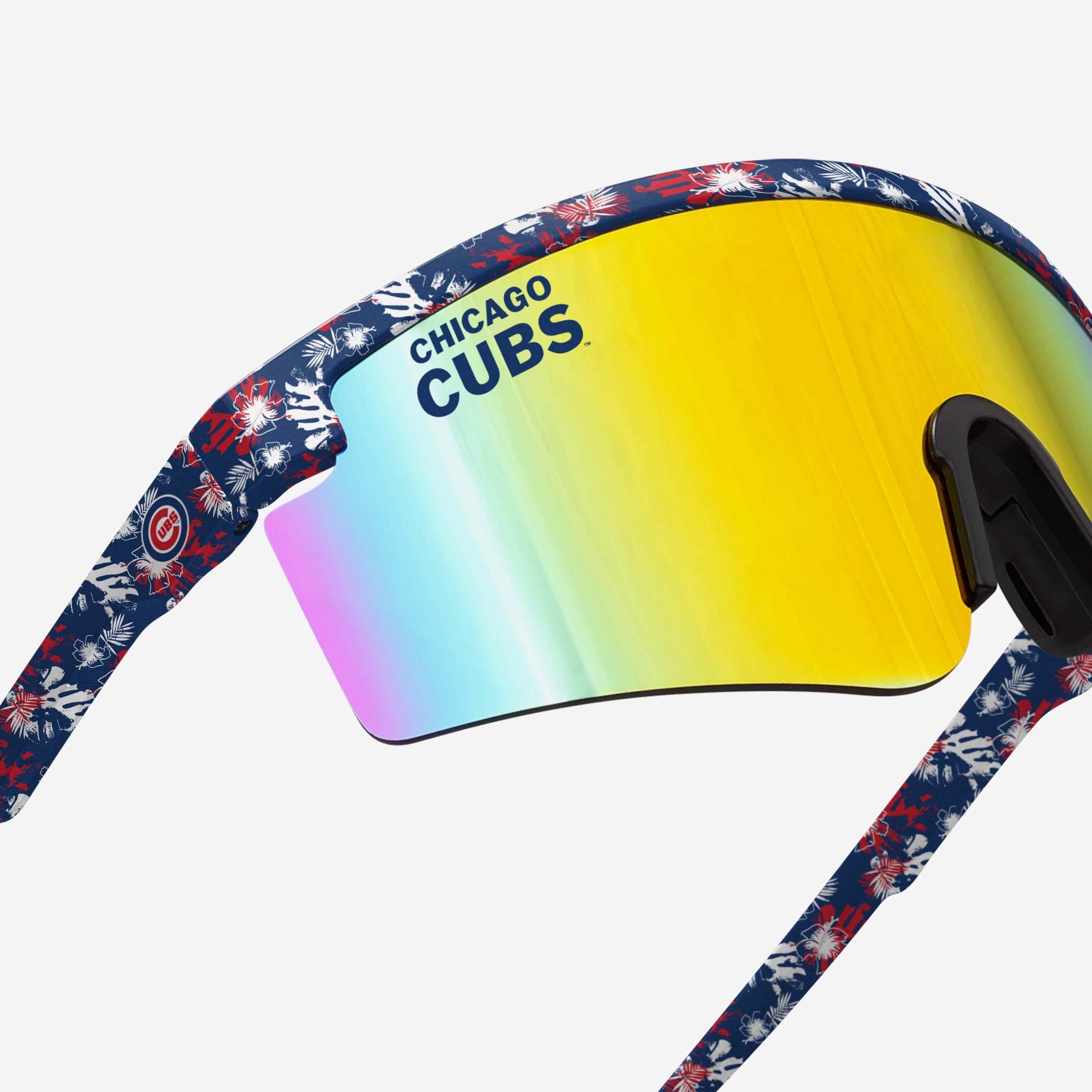 Stylish Chicago Cubs Floral Large Frame Sunglasses