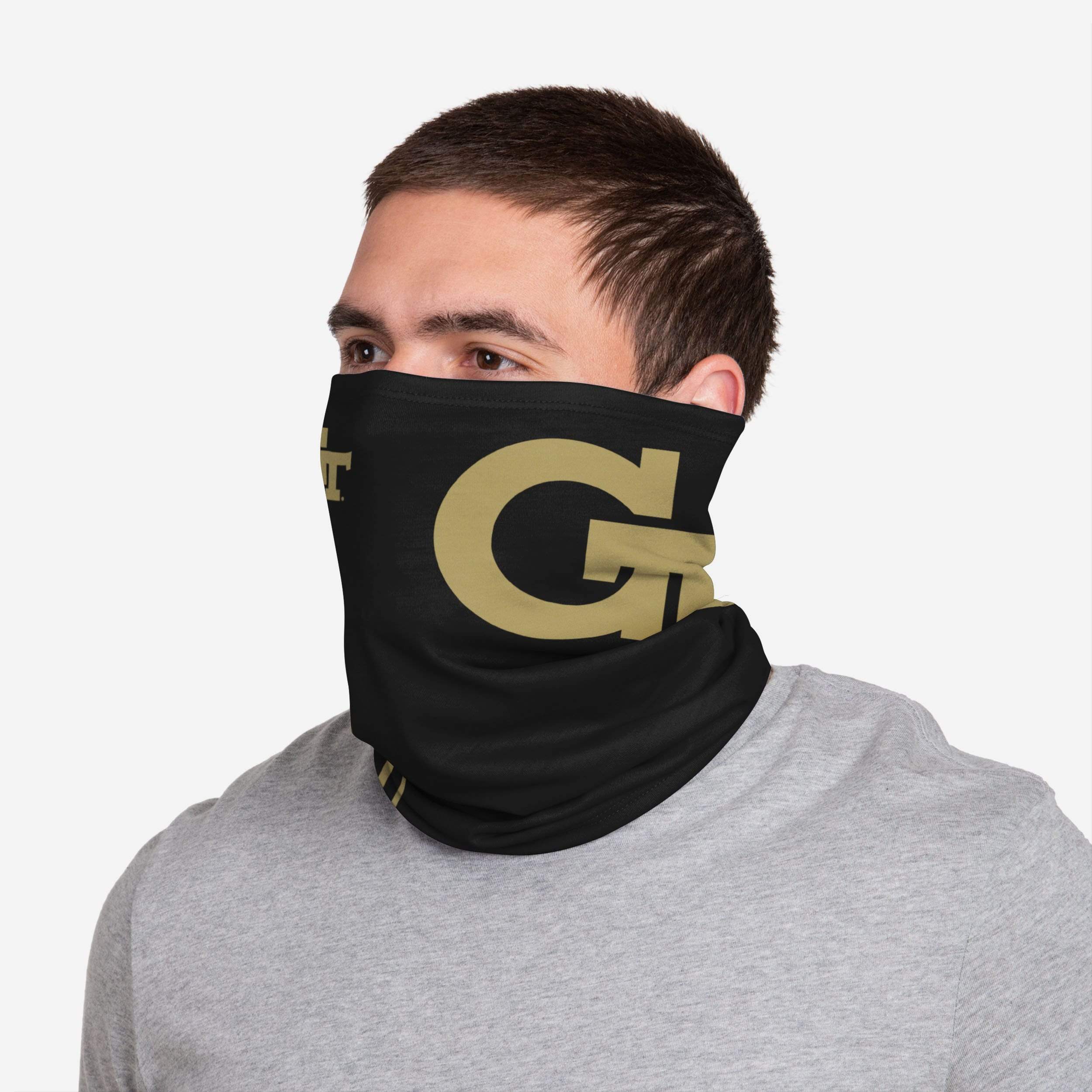 Georgia Tech Yellow Jackets On-Field Sideline Logo Black Gaiter Scarf - Show Your Team Spirit!