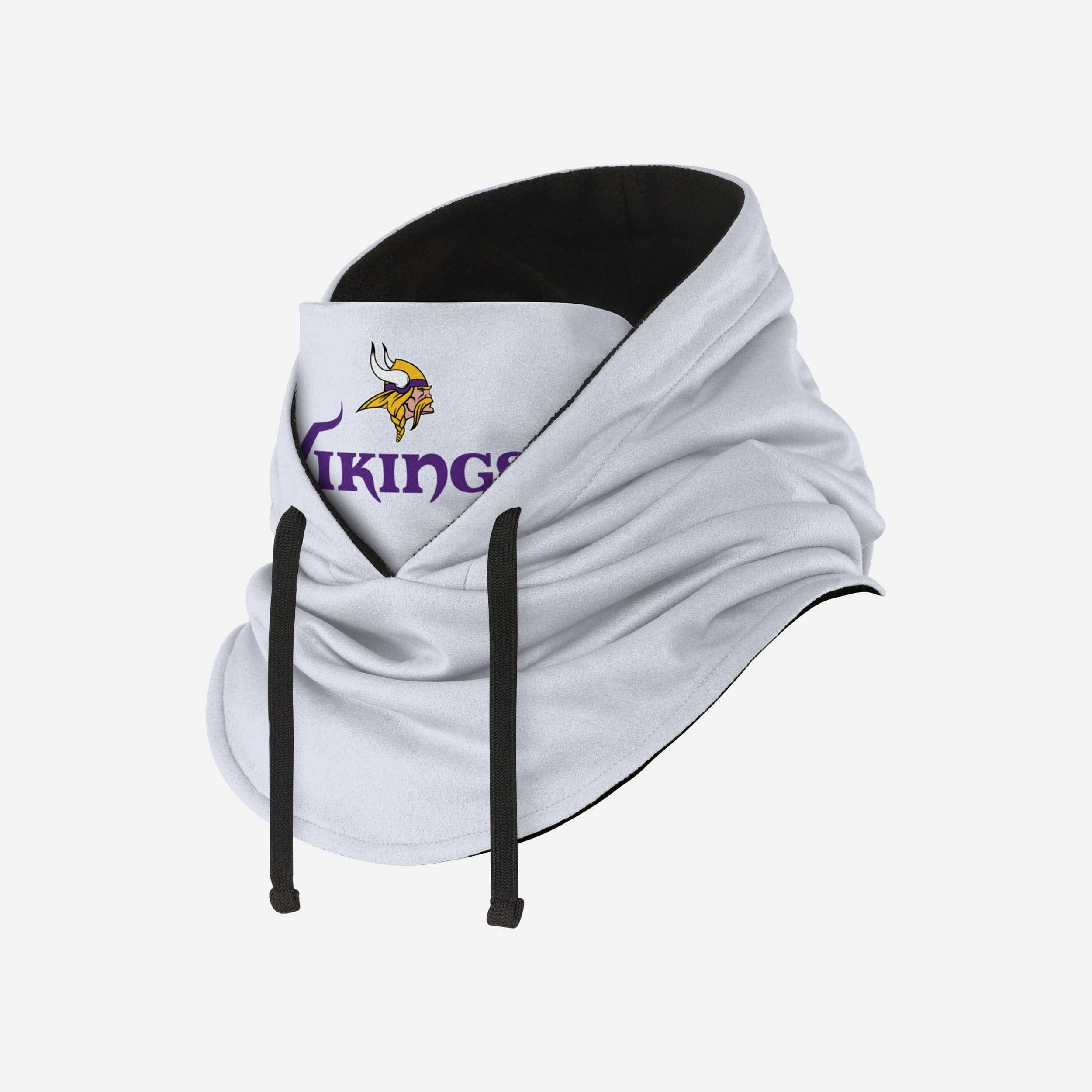 Minnesota Vikings White Drawstring Hooded Gaiter - The Ultimate Winter Essential