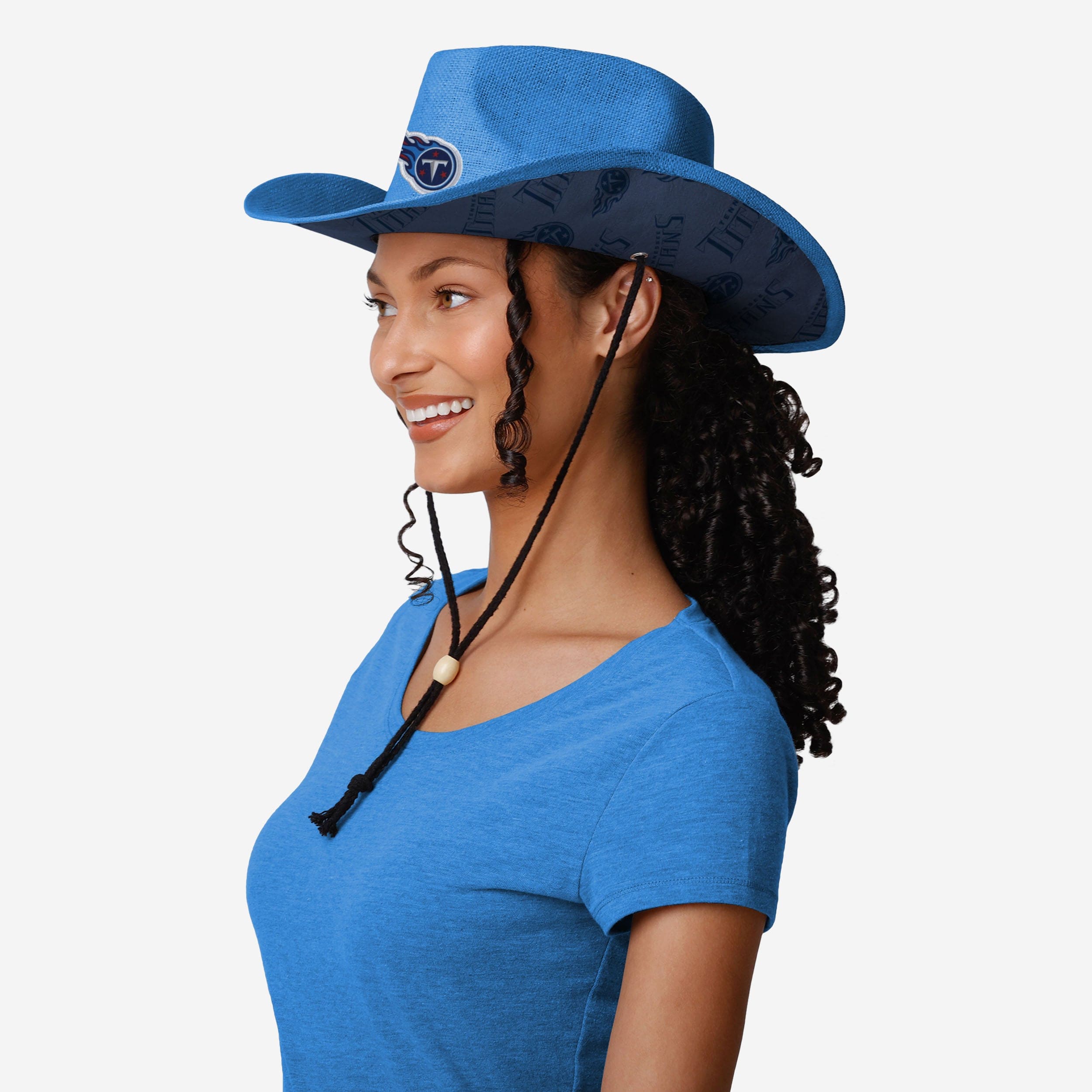 Stylish Tennessee Titans Team Stripe Cowboy Hat - Show Your Team Spirit!