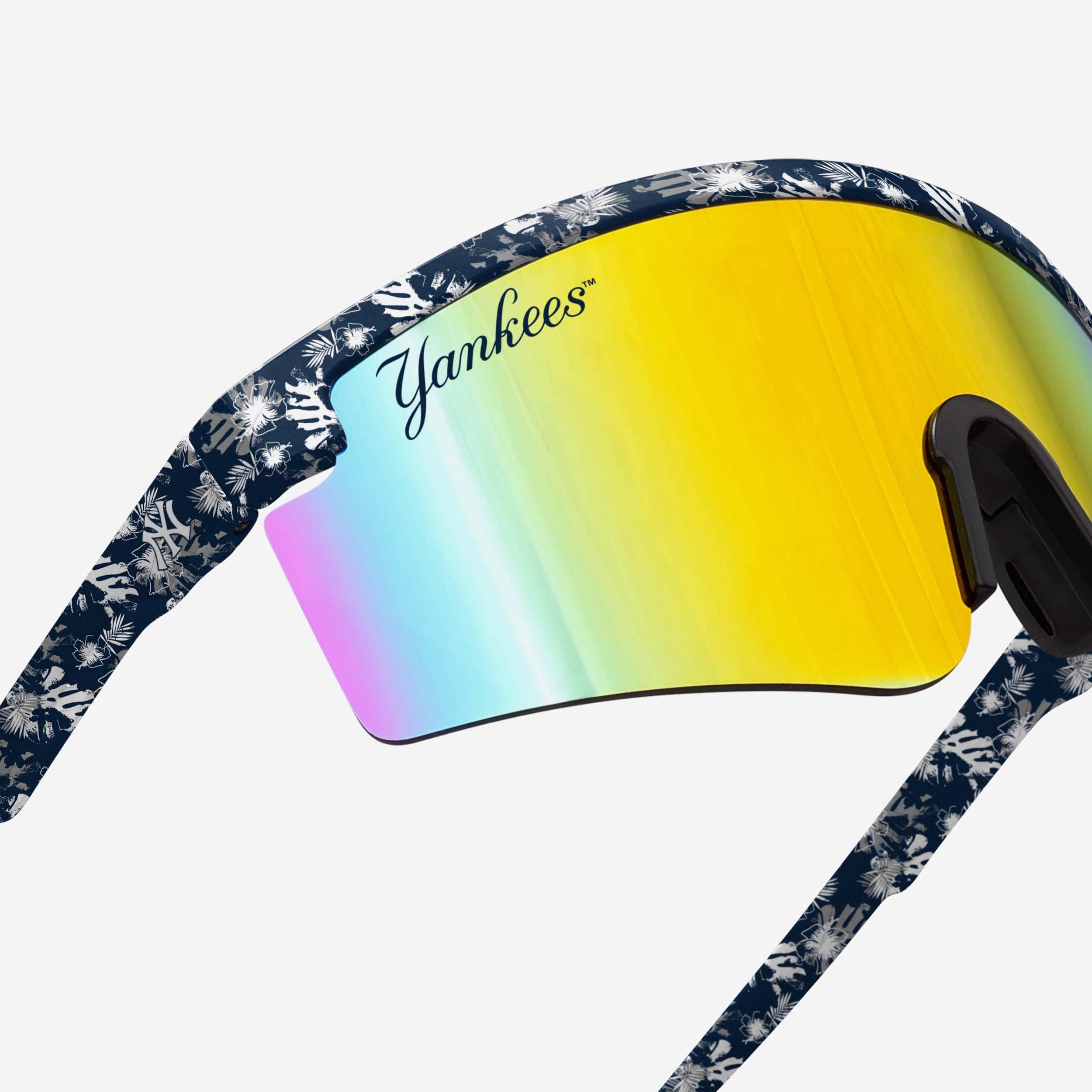 Stylish New York Yankees Floral Large Frame Sunglasses