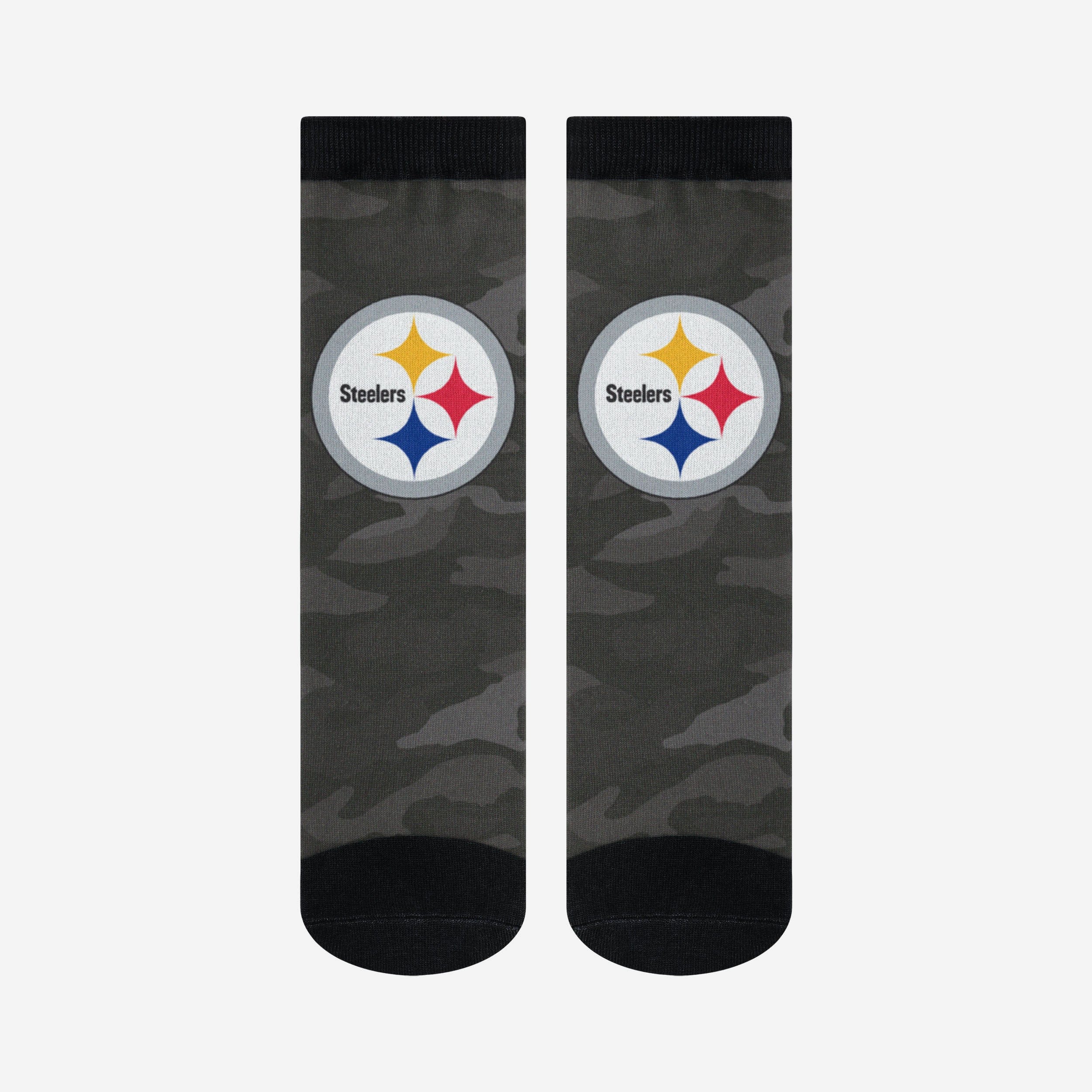 Cool Pittsburgh Steelers Printed Camo Socks - Show Your Team Spirit!
