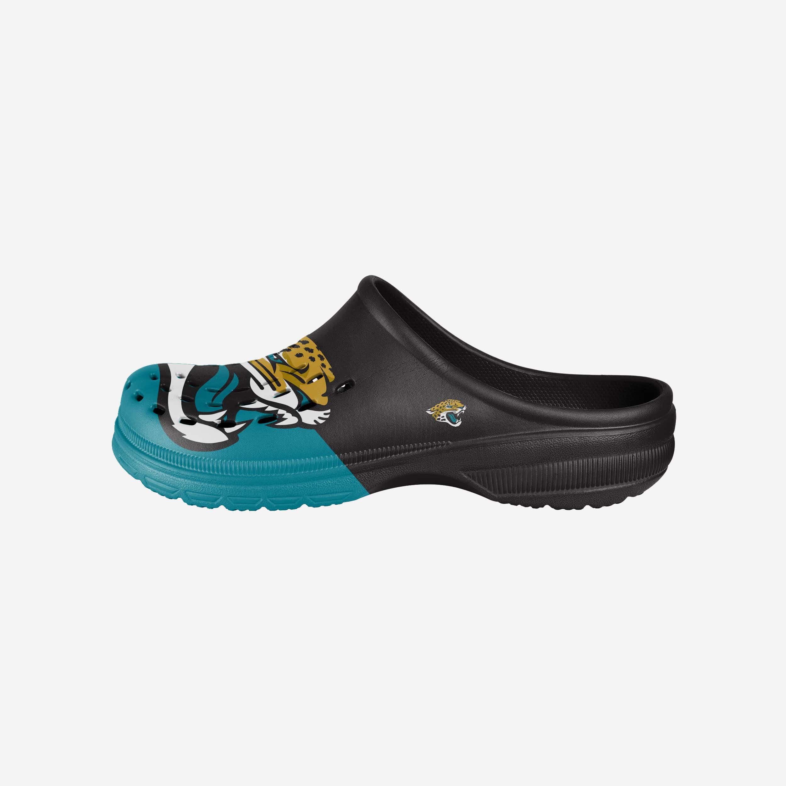 Stylish Jacksonville Jaguars Colorblock Big Logo Clogs