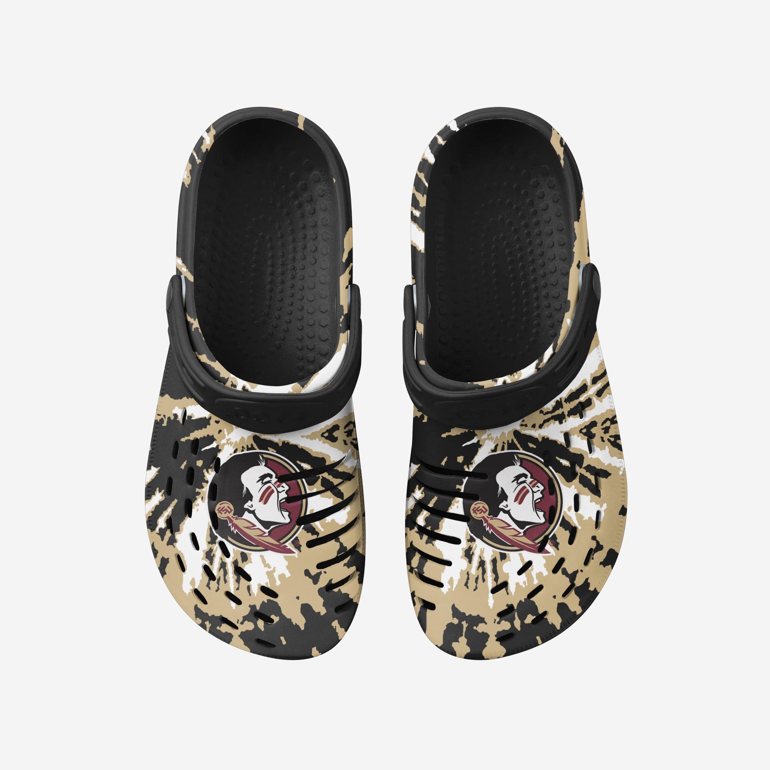 Florida State Seminoles Stylish Tie - Dye Clogs with Straps