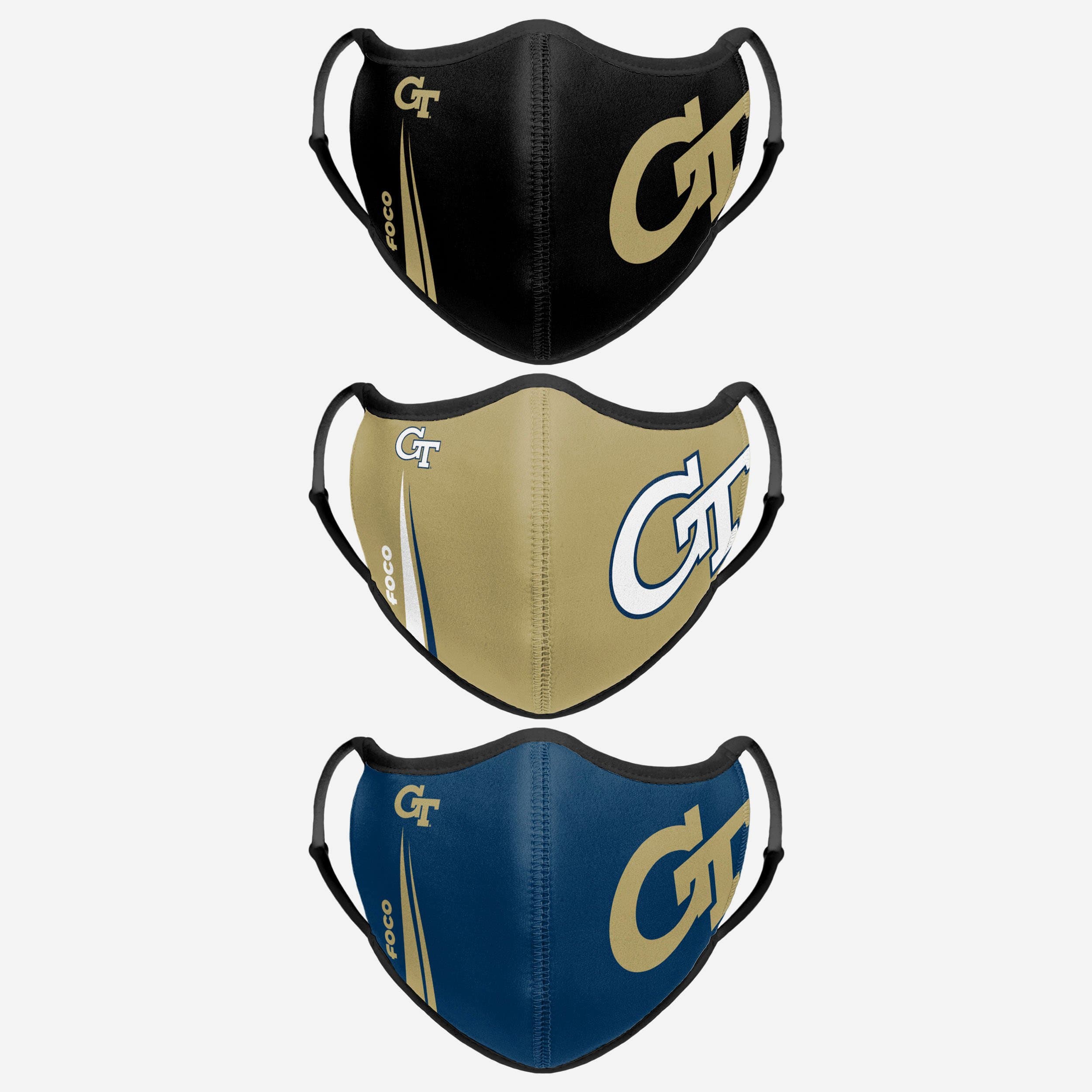 Georgia Tech Yellow Jackets 3-Pack Sports Face Covers - Show Your Team Spirit!