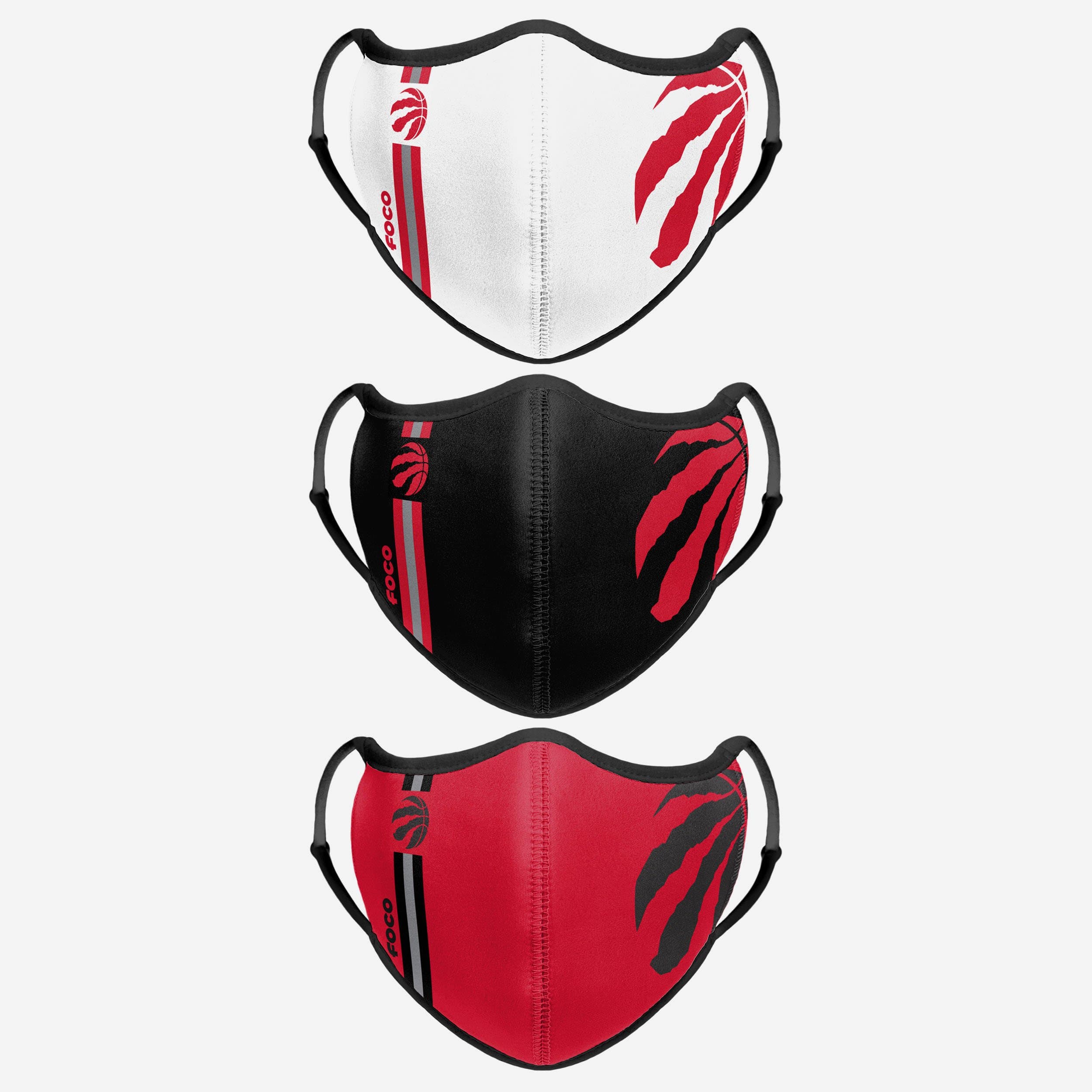 Toronto Raptors 3-Pack Fashionable Sports Face Covers