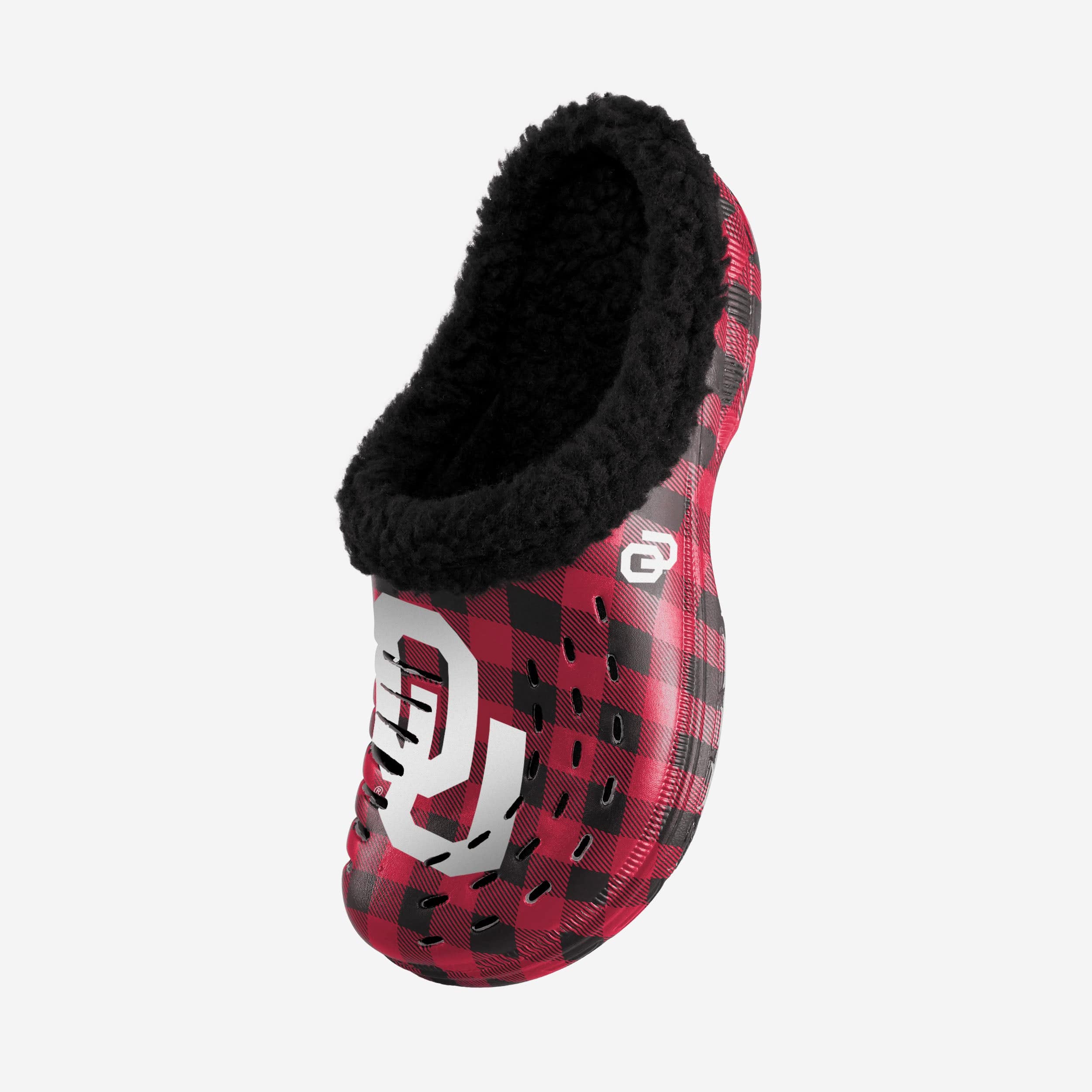 Oklahoma Sooners Sherpa-Lined Buffalo Check Clogs - Stylish Team Fandom Footwear