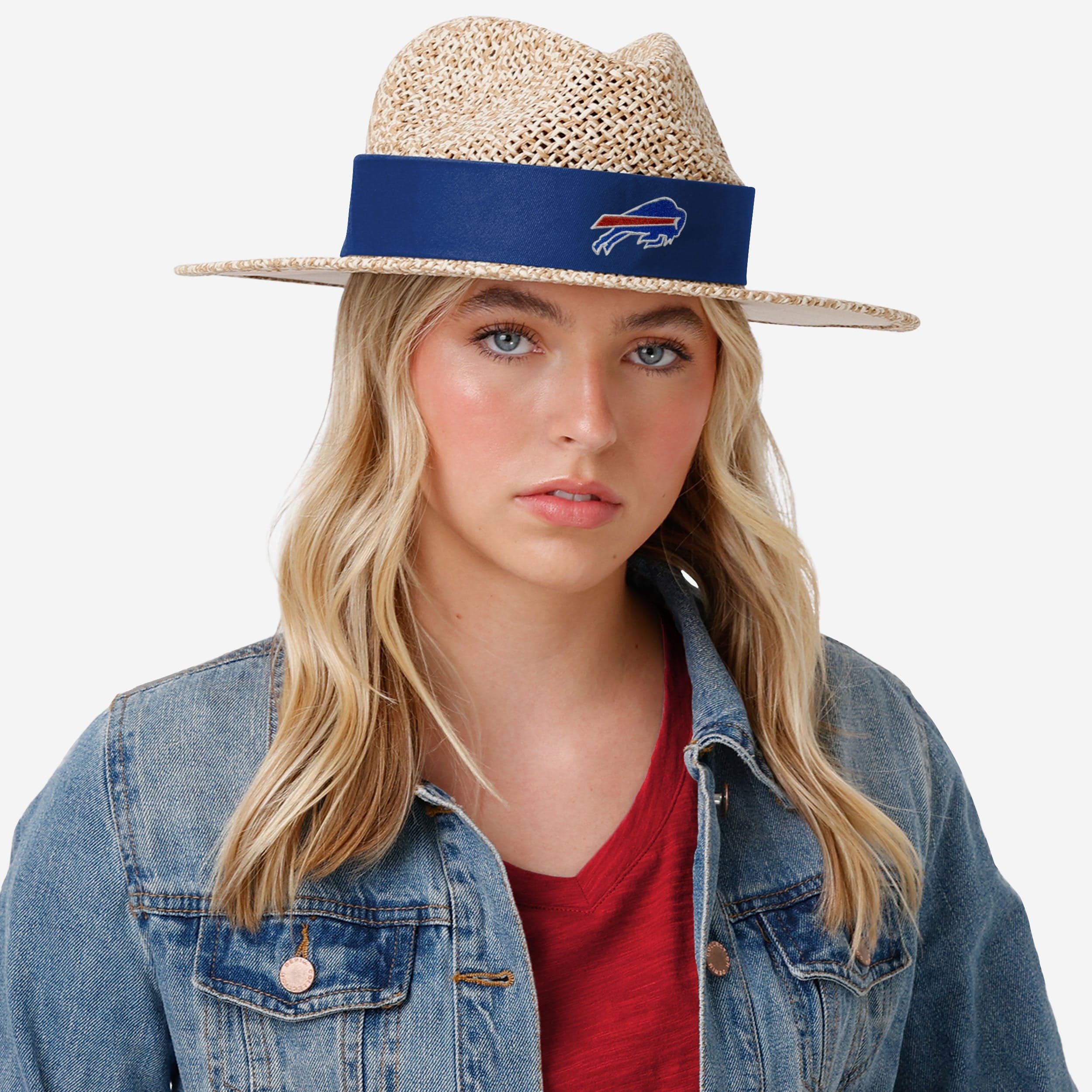 Exciting Buffalo Bills Band Straw Hat