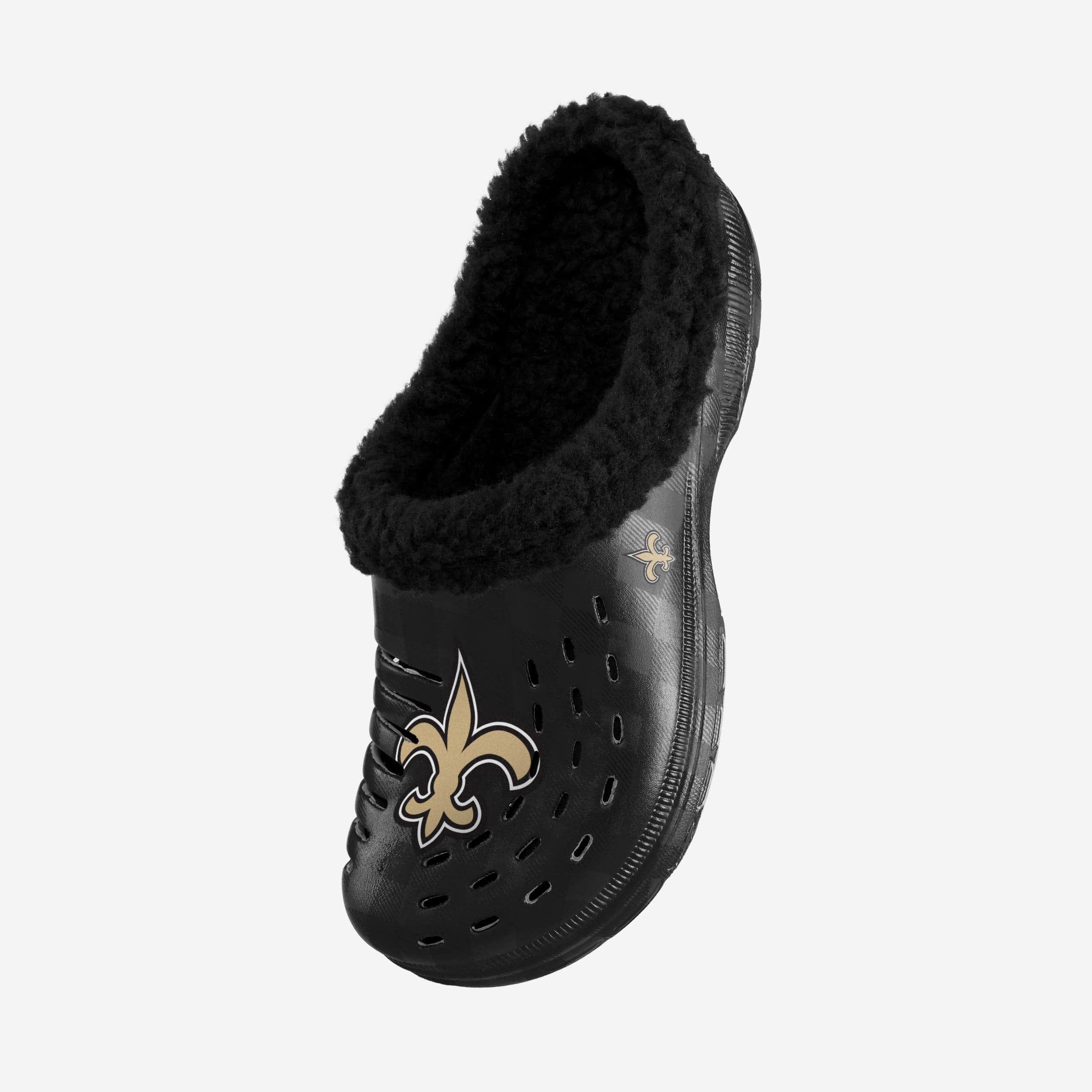 New Orleans Saints Sherpa-Lined Buffalo Check Clogs: Fashionable Fandom Footwear