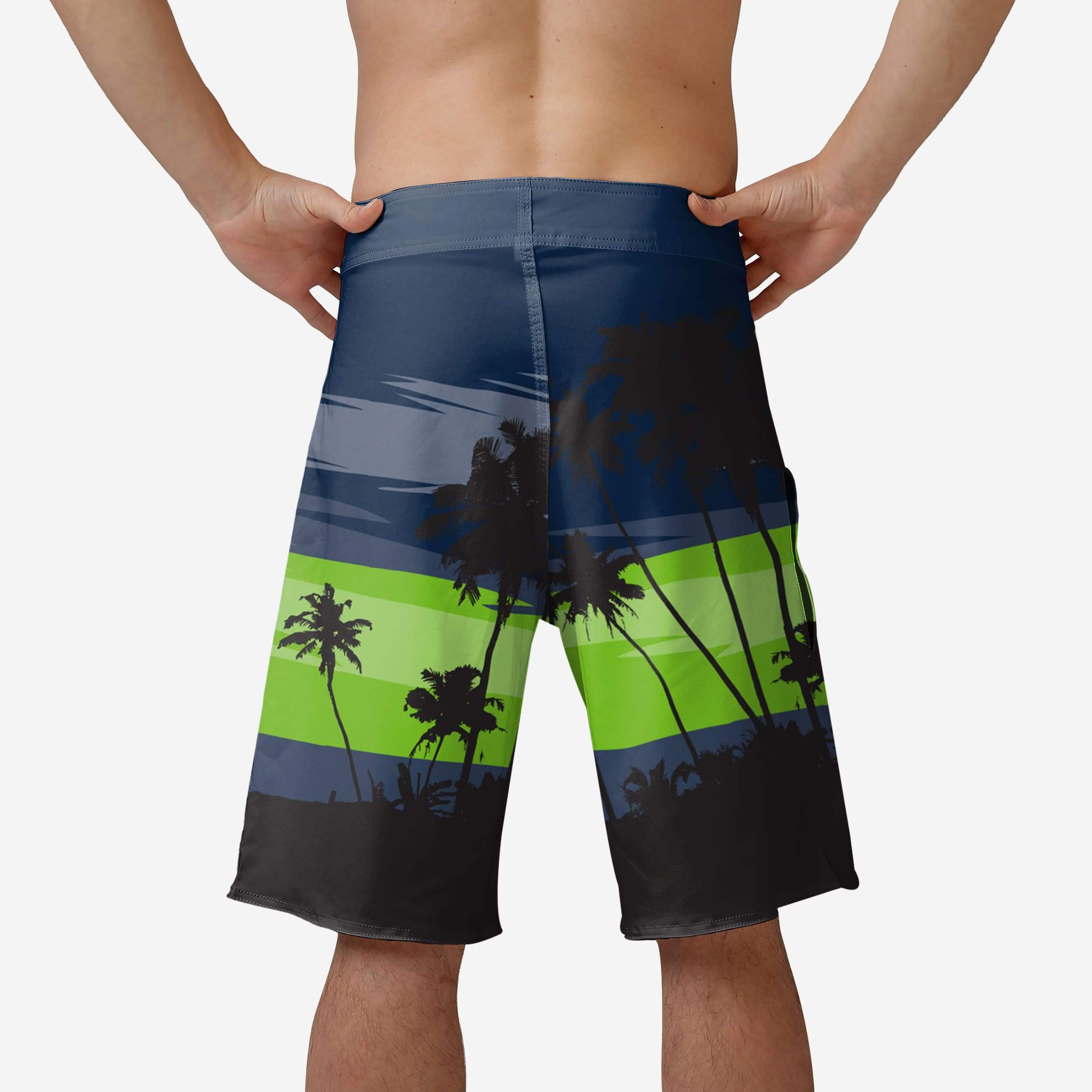 Seattle Seahawks Sunset Paradise Boardshorts - Your Ultimate Summer Style!
