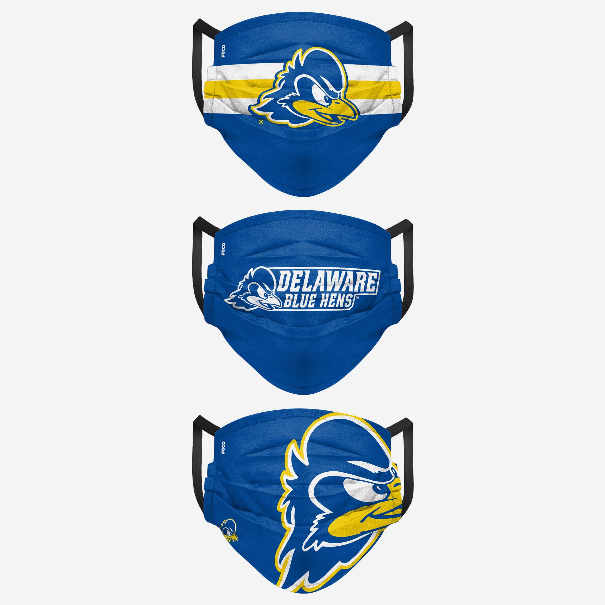 Delaware Fightin' Blue Hens Matchday 3-Pack Face Cover - Show Your Team Spirit!