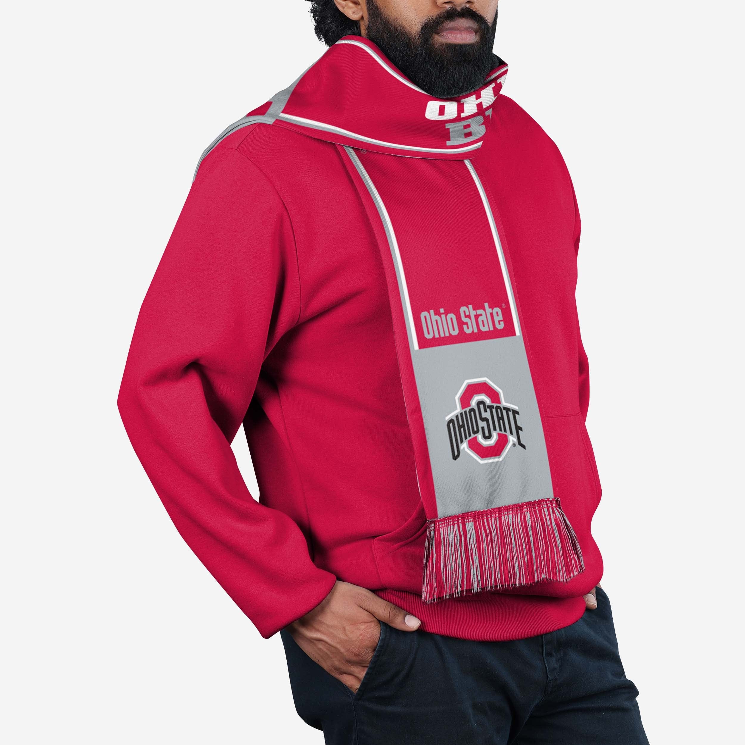 Ohio State Buckeyes Super-Charged Reversible Thematic Scarf