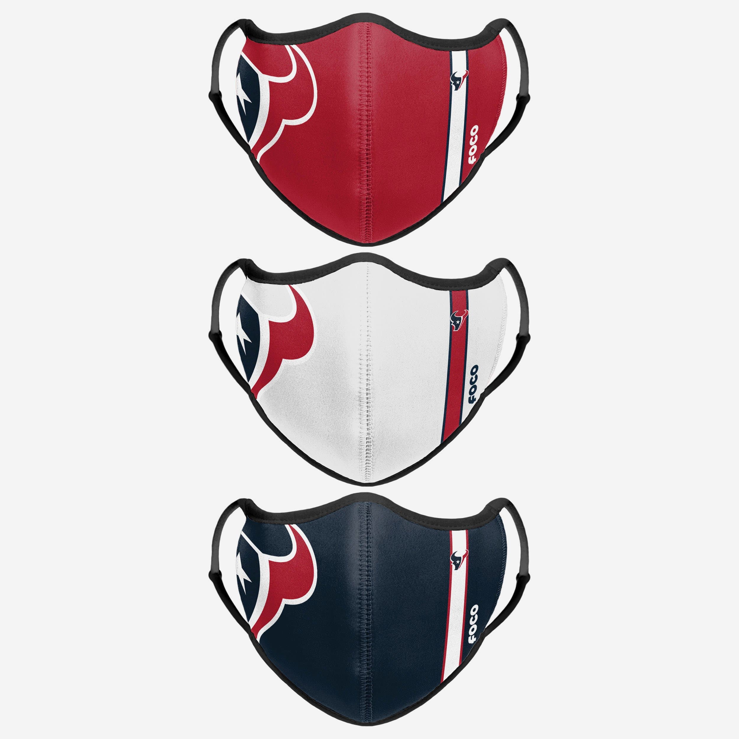 Houston Texans 3-Pack Stylish Sport Face Covers