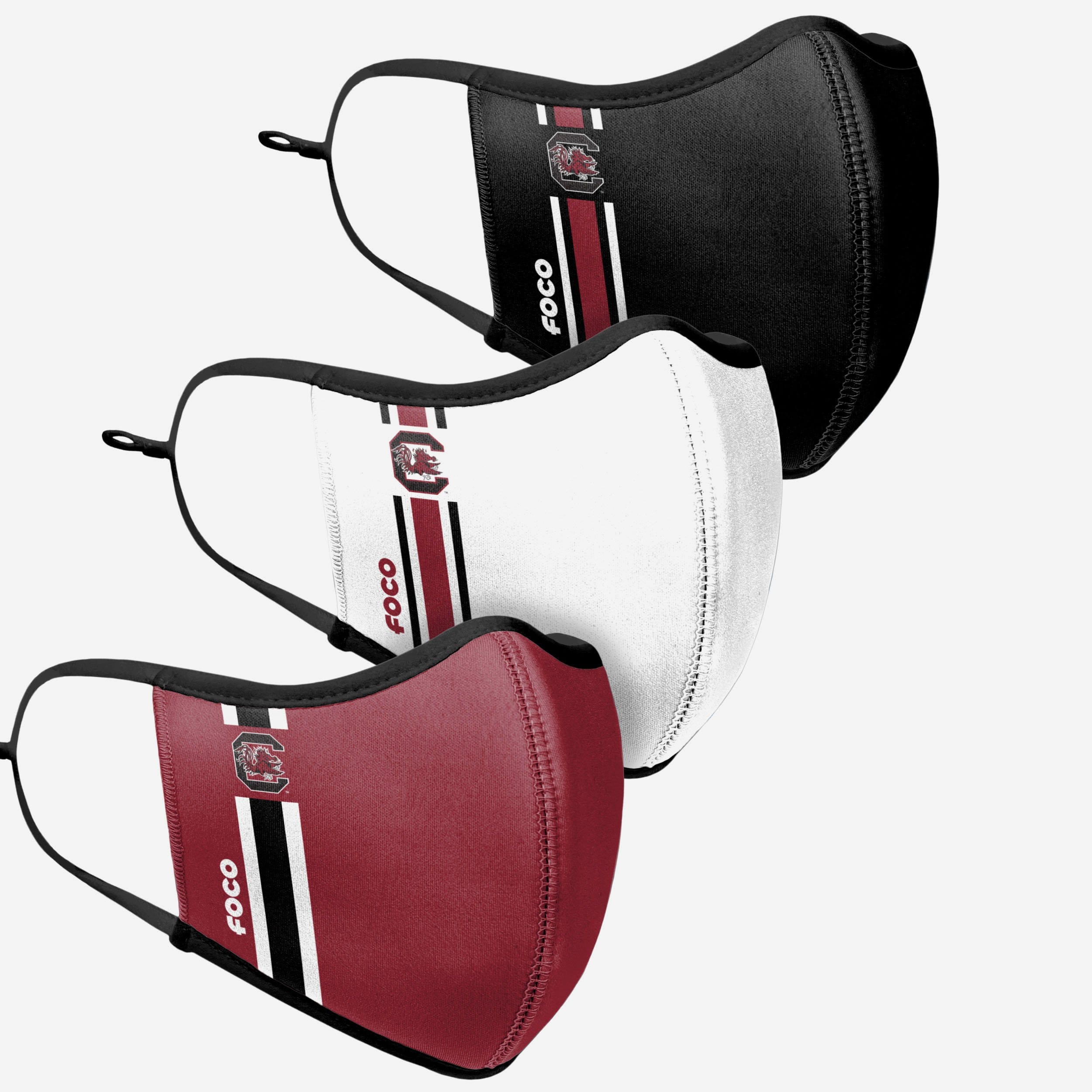 South Carolina Gamecocks 3-Pack Fashionable Sport Face Covers