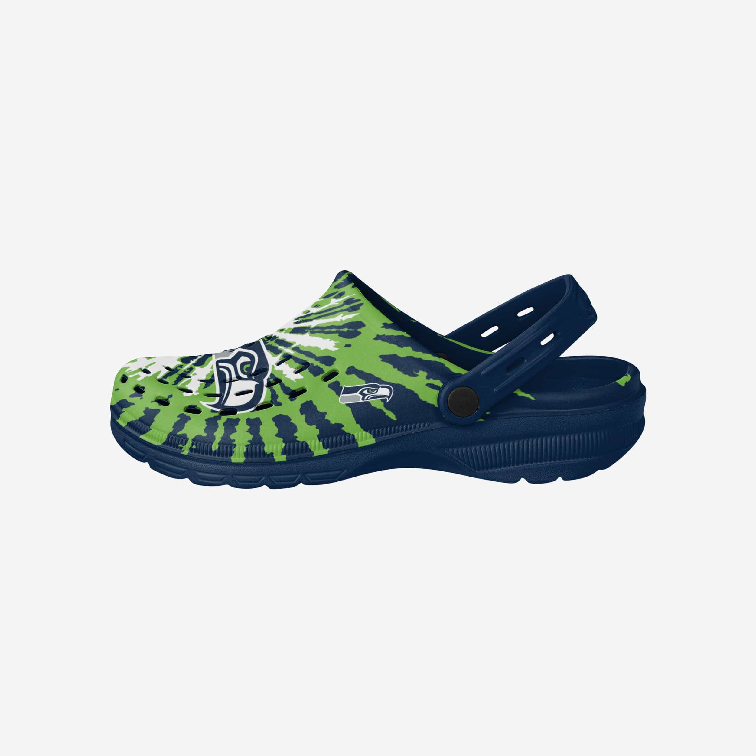 Awesome Seattle Seahawks Tie - Dye Clogs with Straps