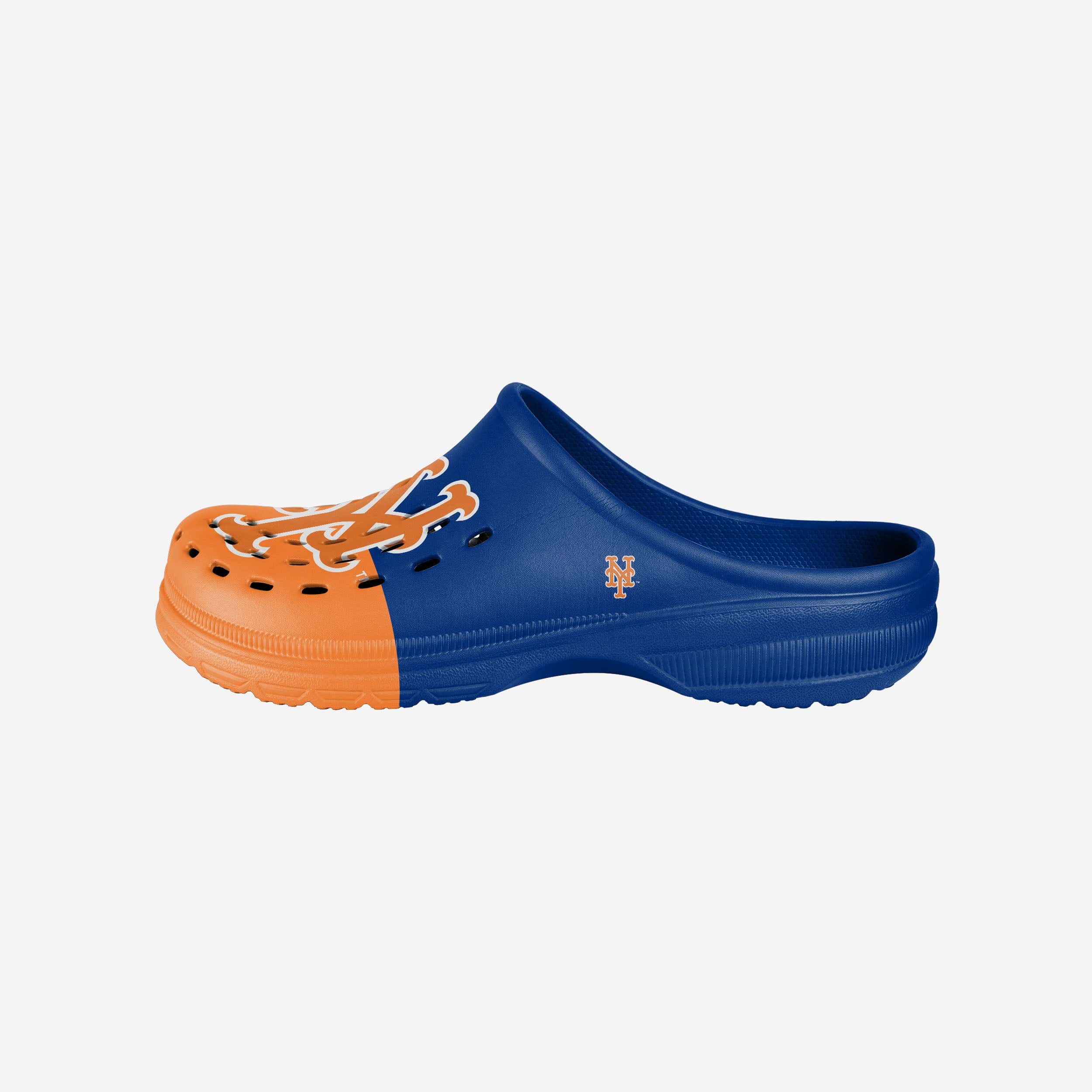 New York Mets Men's Stylish Colorblock Big Logo Clogs - Cheer in Comfort!