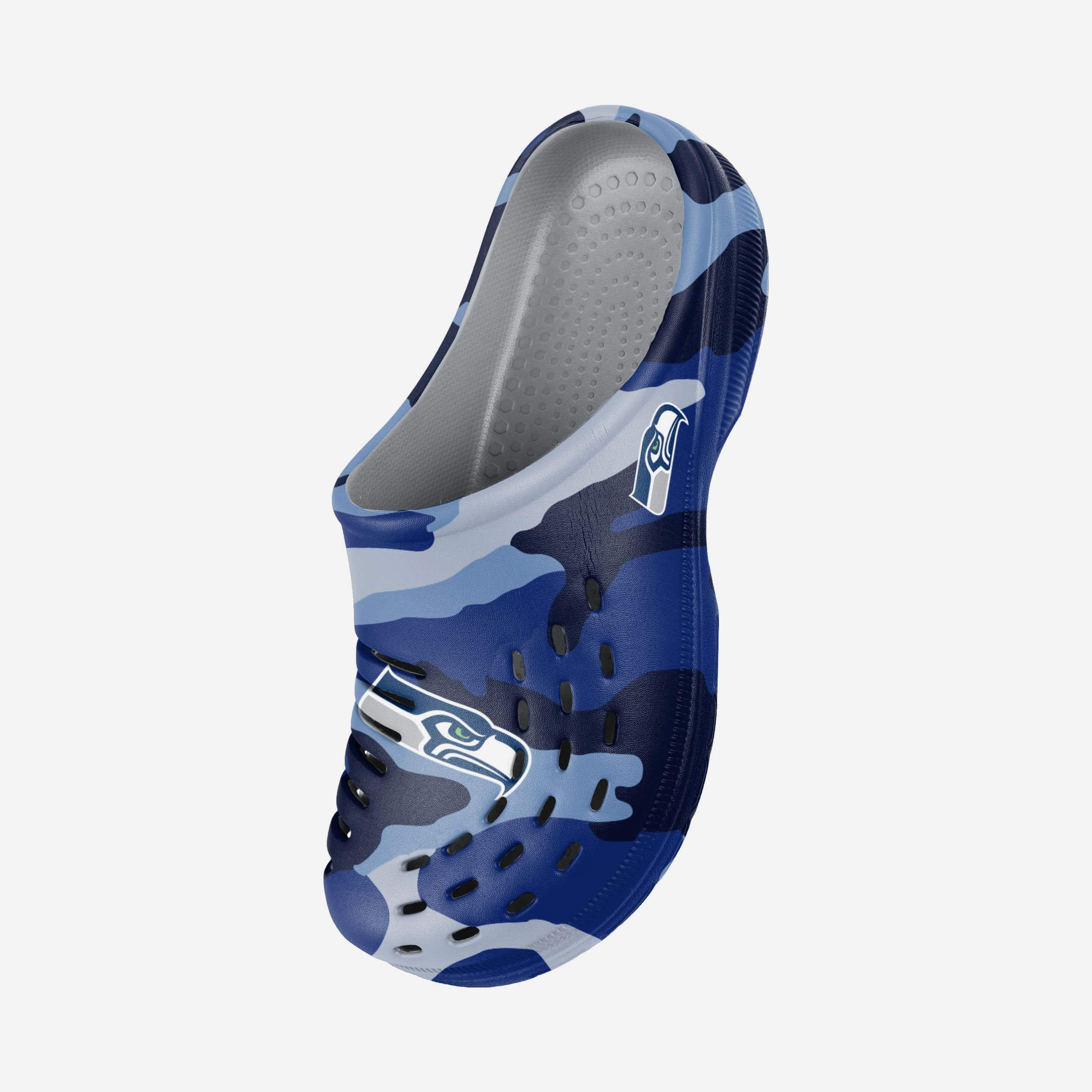 Seattle Seahawks Tonal Camo Clogs - Show Your Fandom!