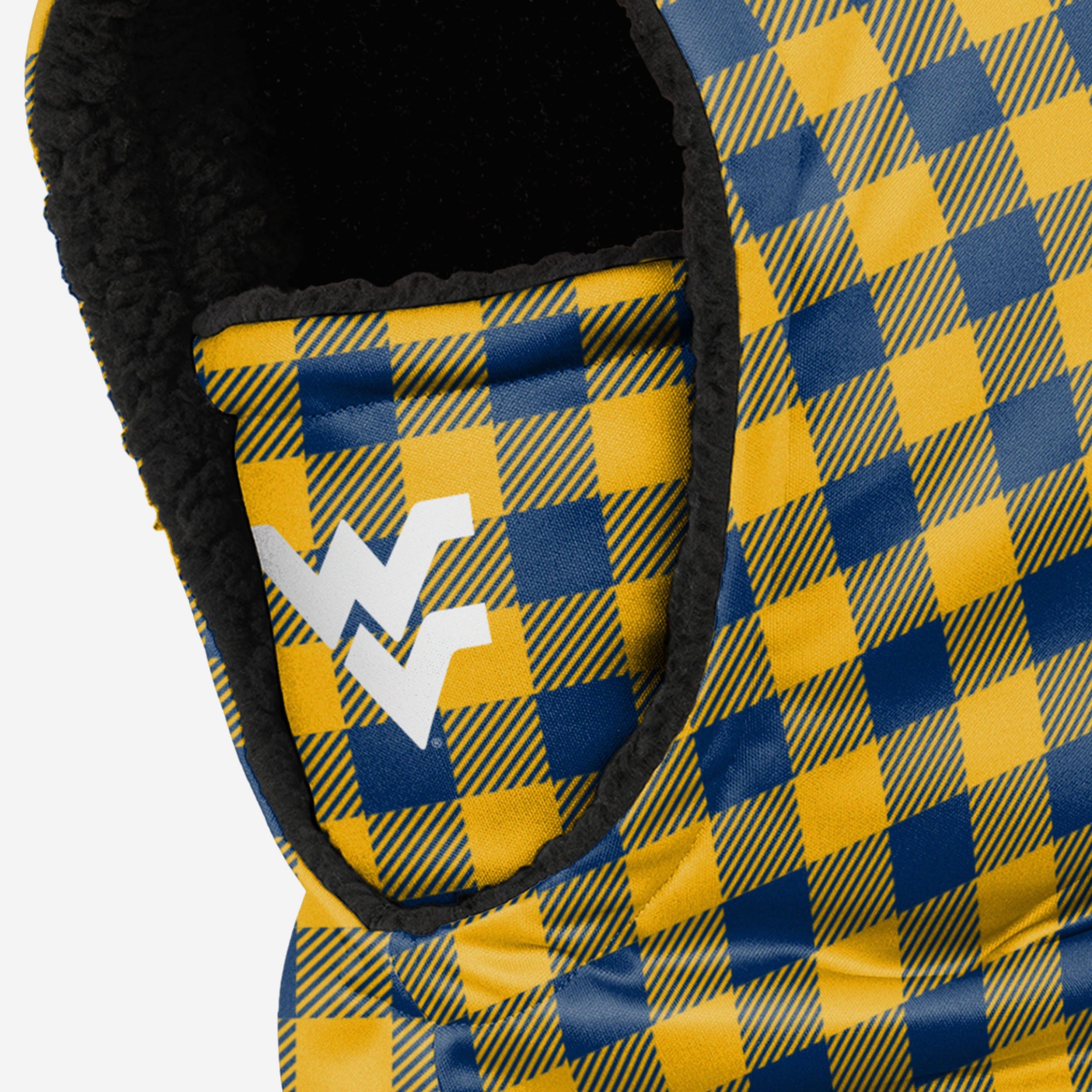 West Virginia Mountaineers Plaid Hooded Gaiter - Fashionable & Functional Cold-Weather Gear