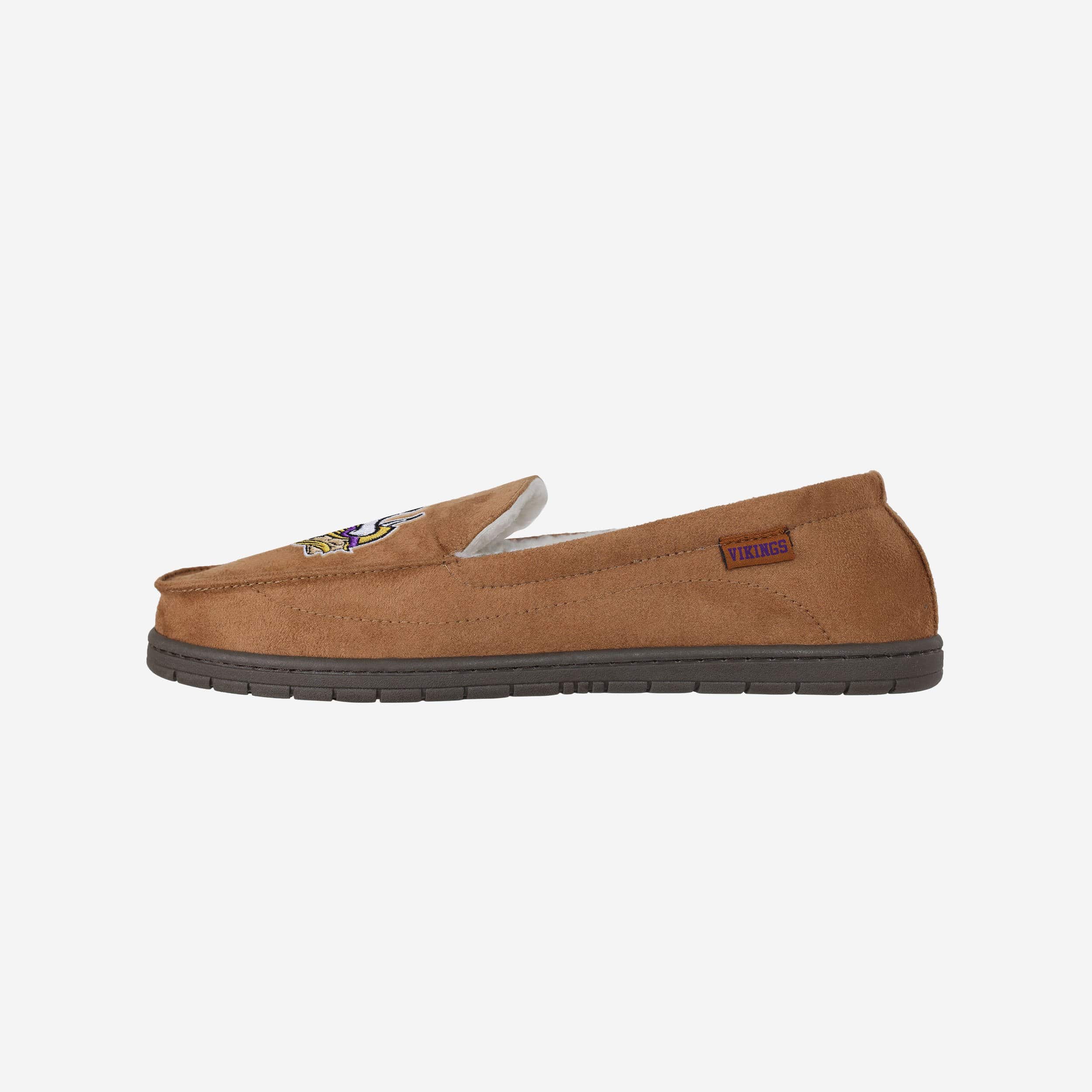 Stylish Minnesota Vikings Beige Moccasin Slippers