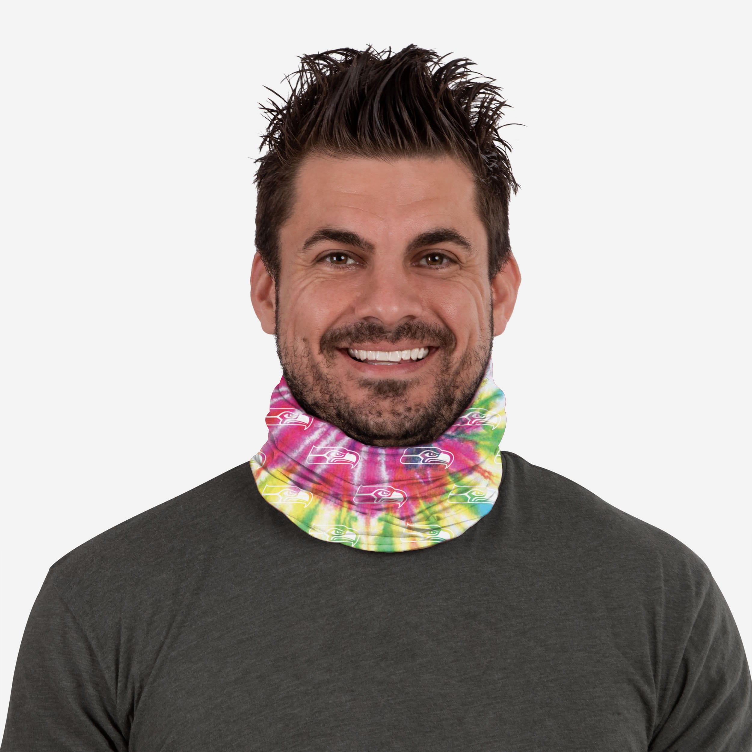 Seattle Seahawks Pastel Tie - Dye Gorgeous Gaiter Scarf
