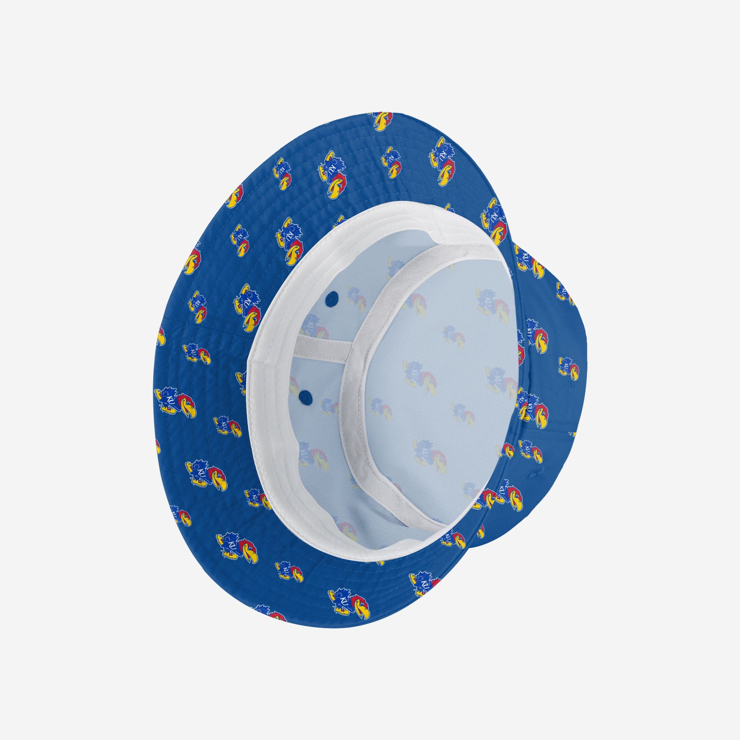 Kansas Jayhawks Mini Print Stylish Bucket Hat