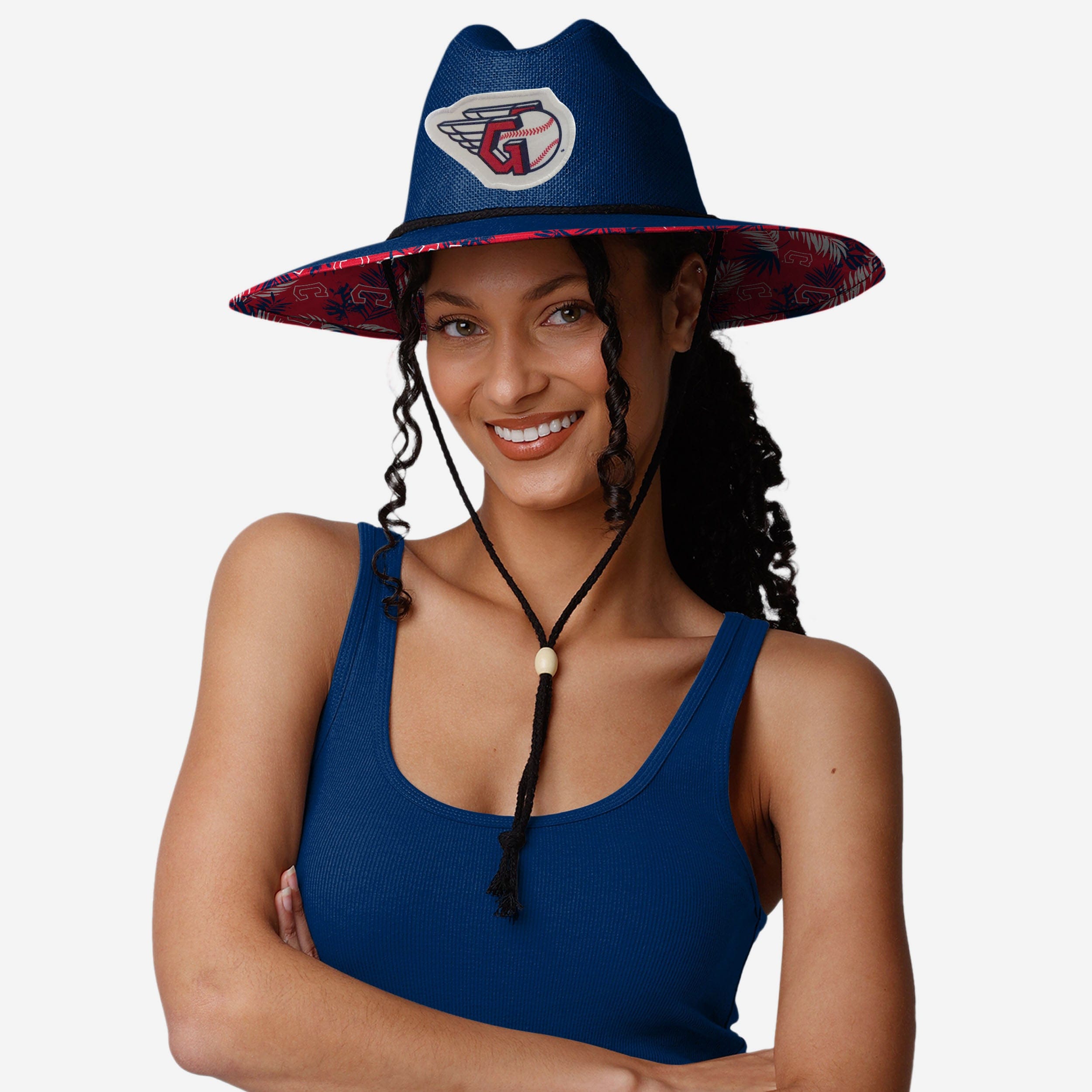 Cleveland Guardians Stylish Team Color Straw Hat