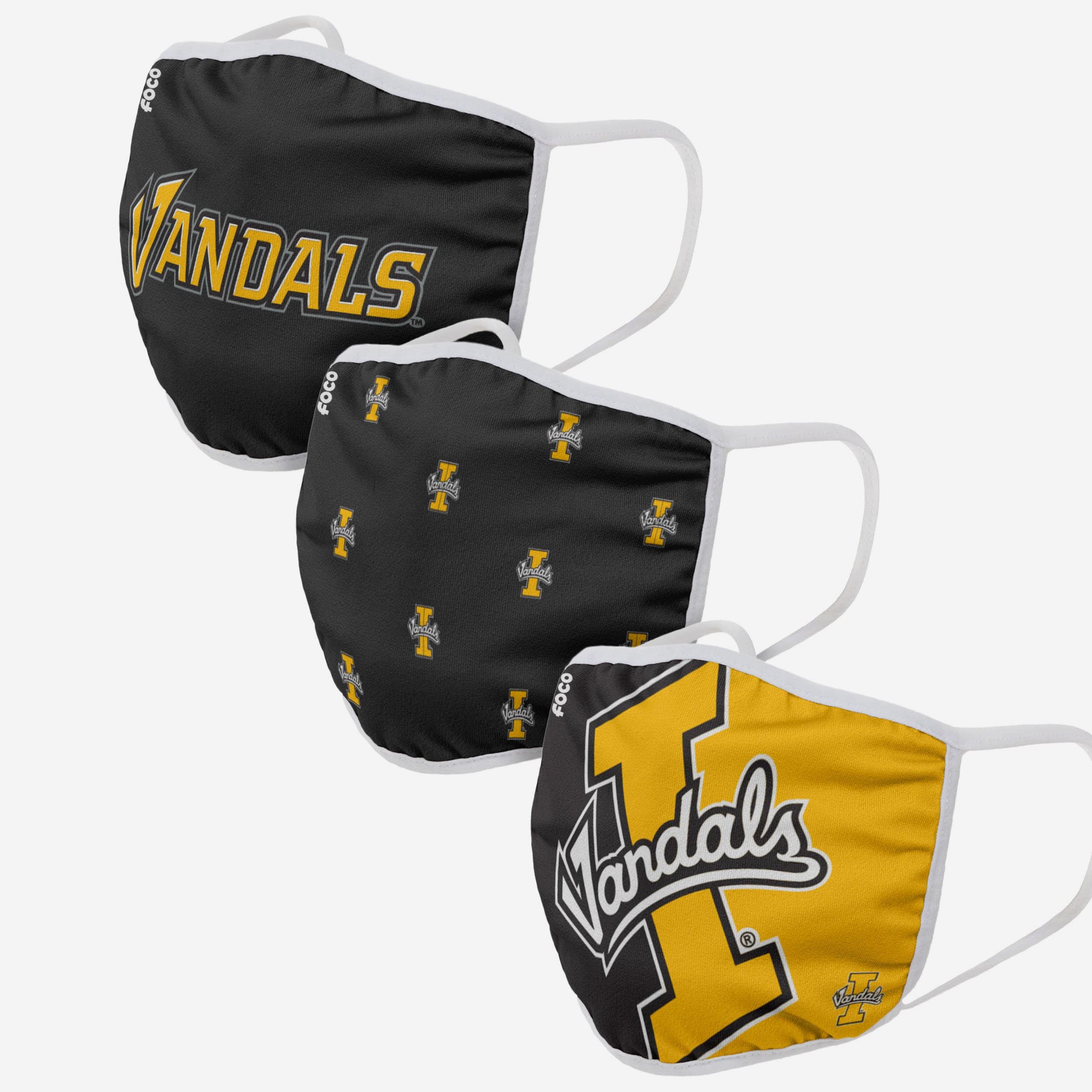 Idaho Vandals 3-Pack Fashionable Face Covers - Represent Your Team in Style!