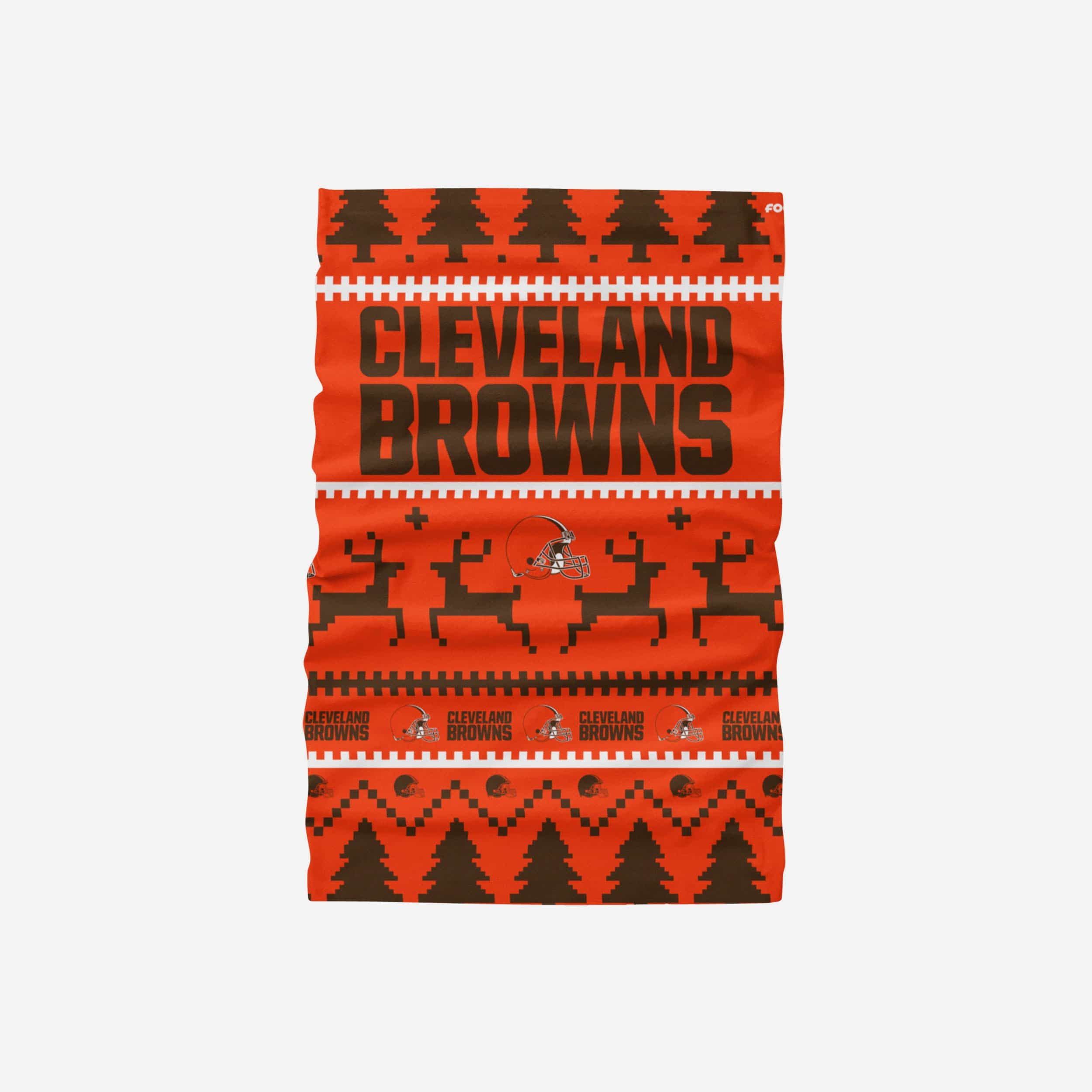 Cleveland Browns Wordmark Holiday Gaiter Scarf - A Must - Have for Fans!
