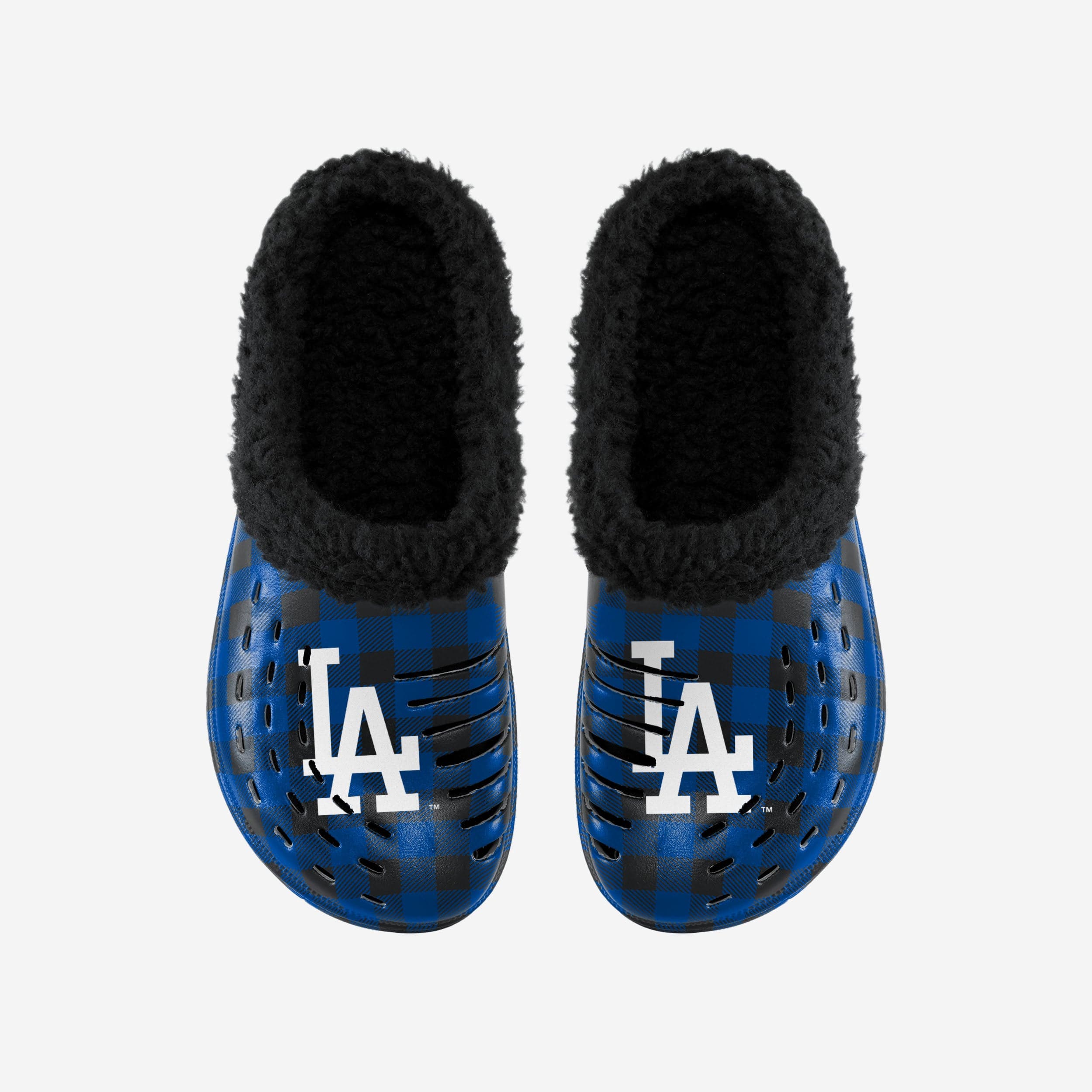 Los Angeles Dodgers Sherpa-Lined Buffalo Check Clogs: Fashionable Team Gear