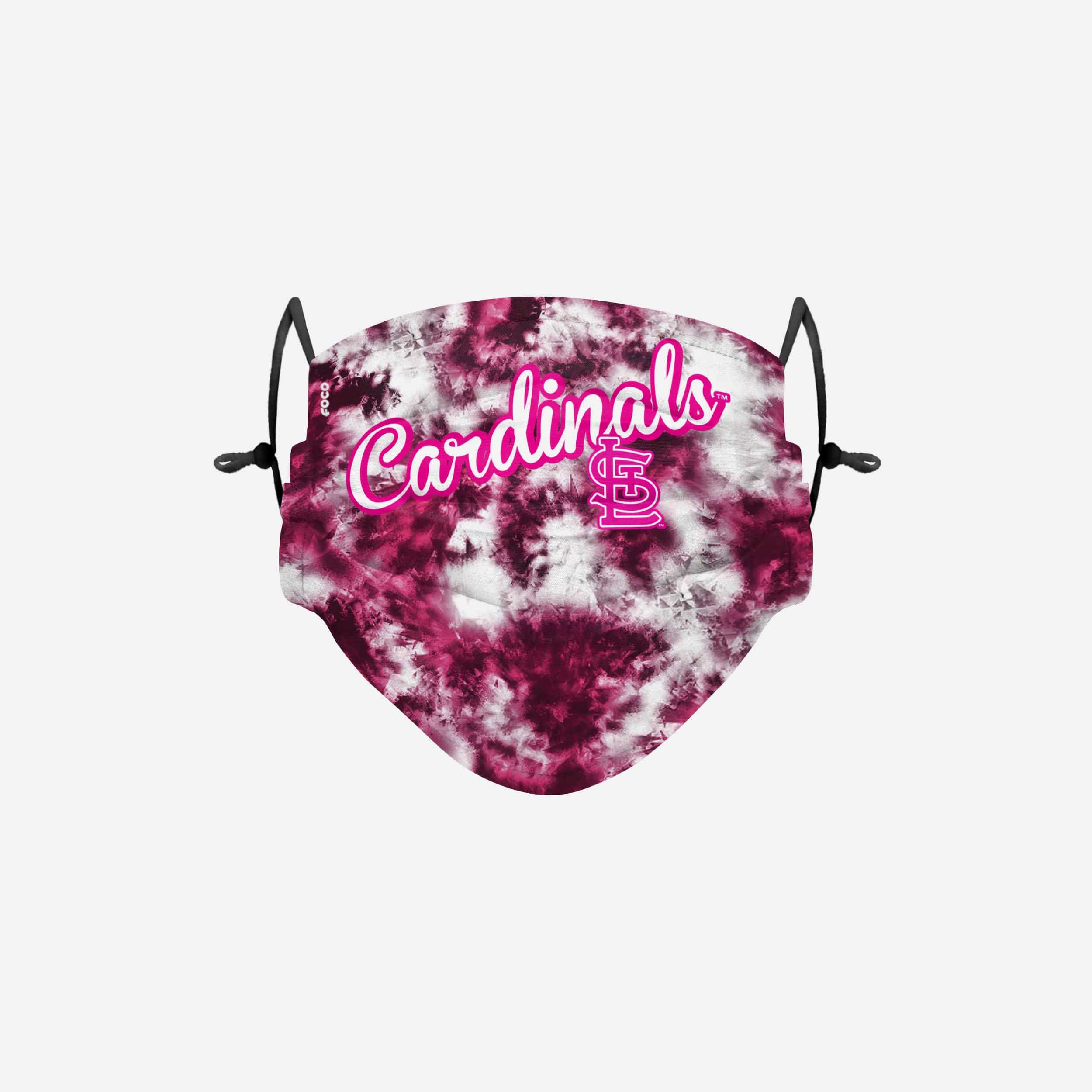 St Louis Cardinals Pink Tie - Dye Adjustable Face Cover: Represent Your Team in Style!
