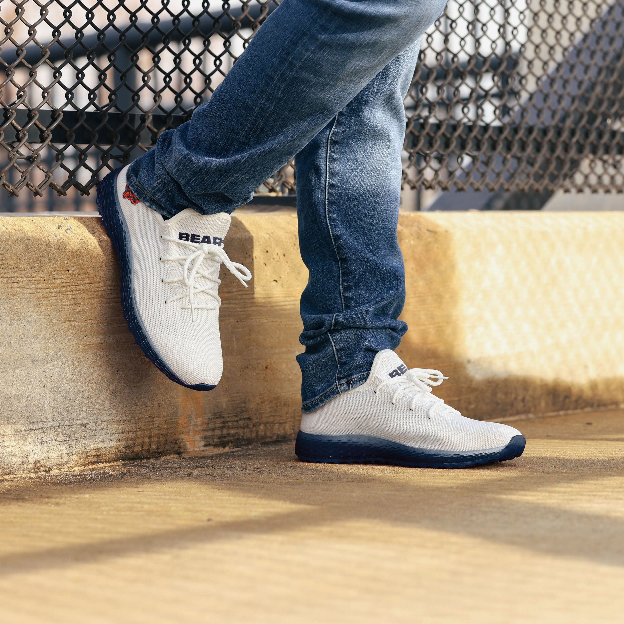 Chicago Bears White Gradient Midsole Sneakers - Game - Day Must - Haves
