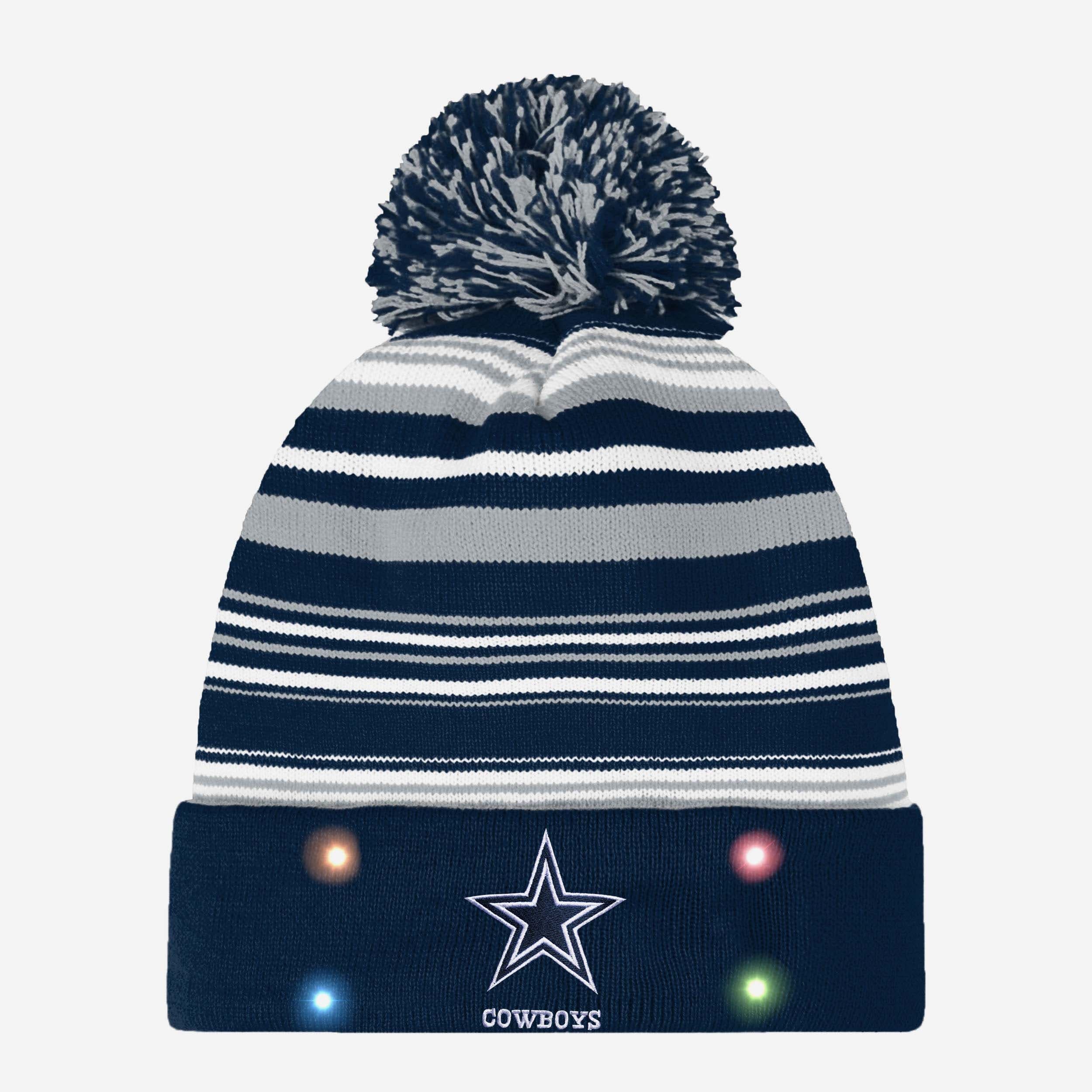 Dallas Cowboys Super Cool Horizontal Stripe Light Up Beanie