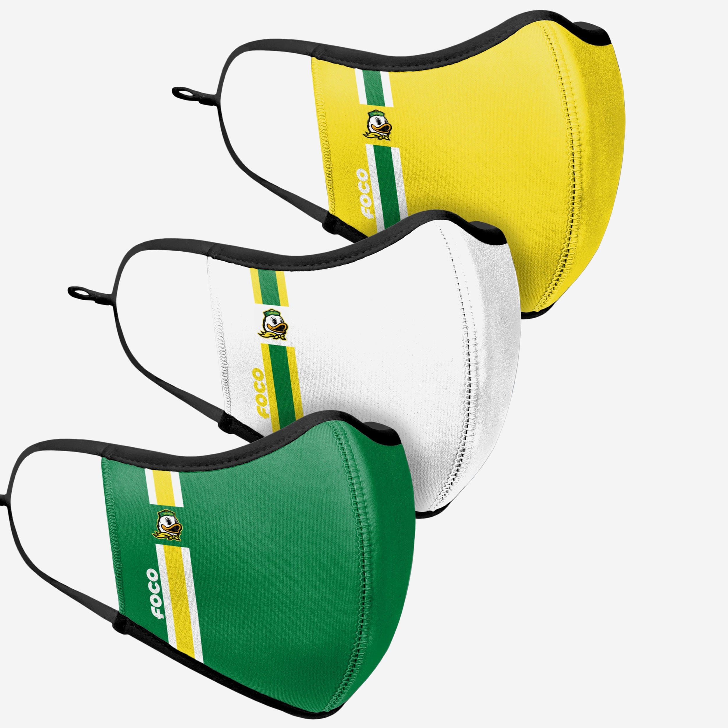 Oregon Ducks 3-Pack Fashionable Sport Face Covers - Represent Your Team!