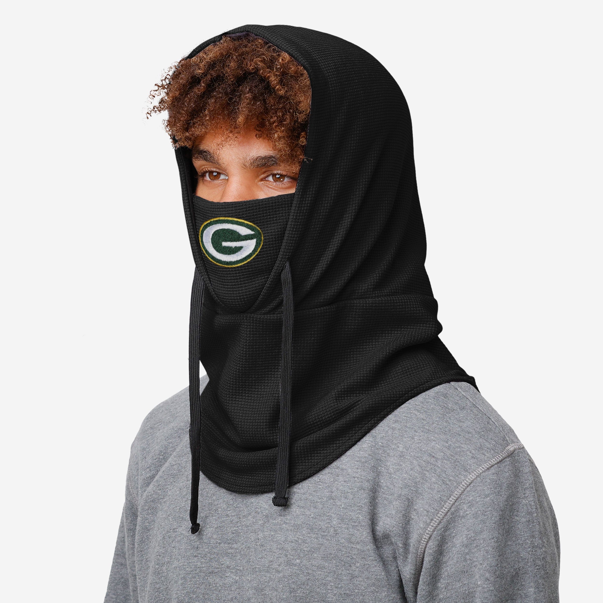 Green Bay Packers Waffle Drawstring Hooded Gaiter - Your Ultimate Cold-Weather Companion