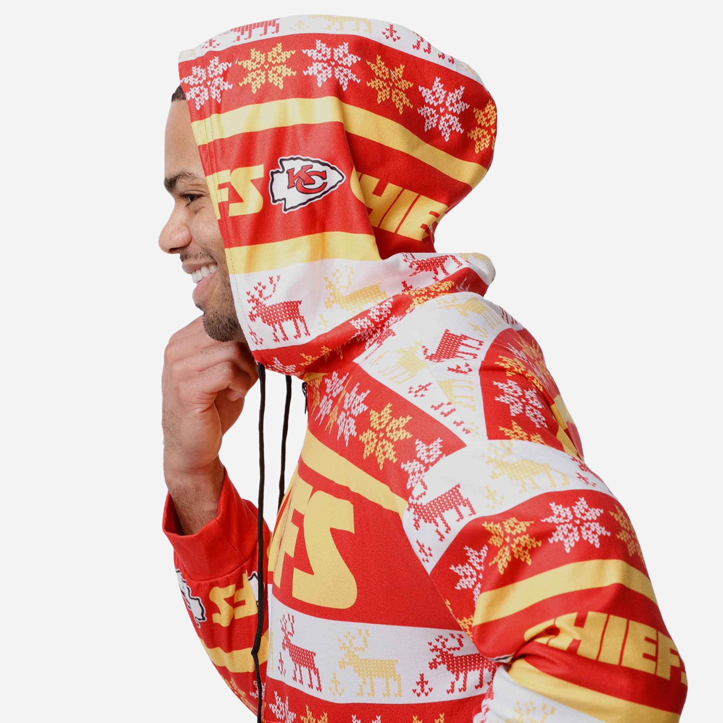 Kansas City Chiefs Super - Cozy Short One - Piece Pajamas