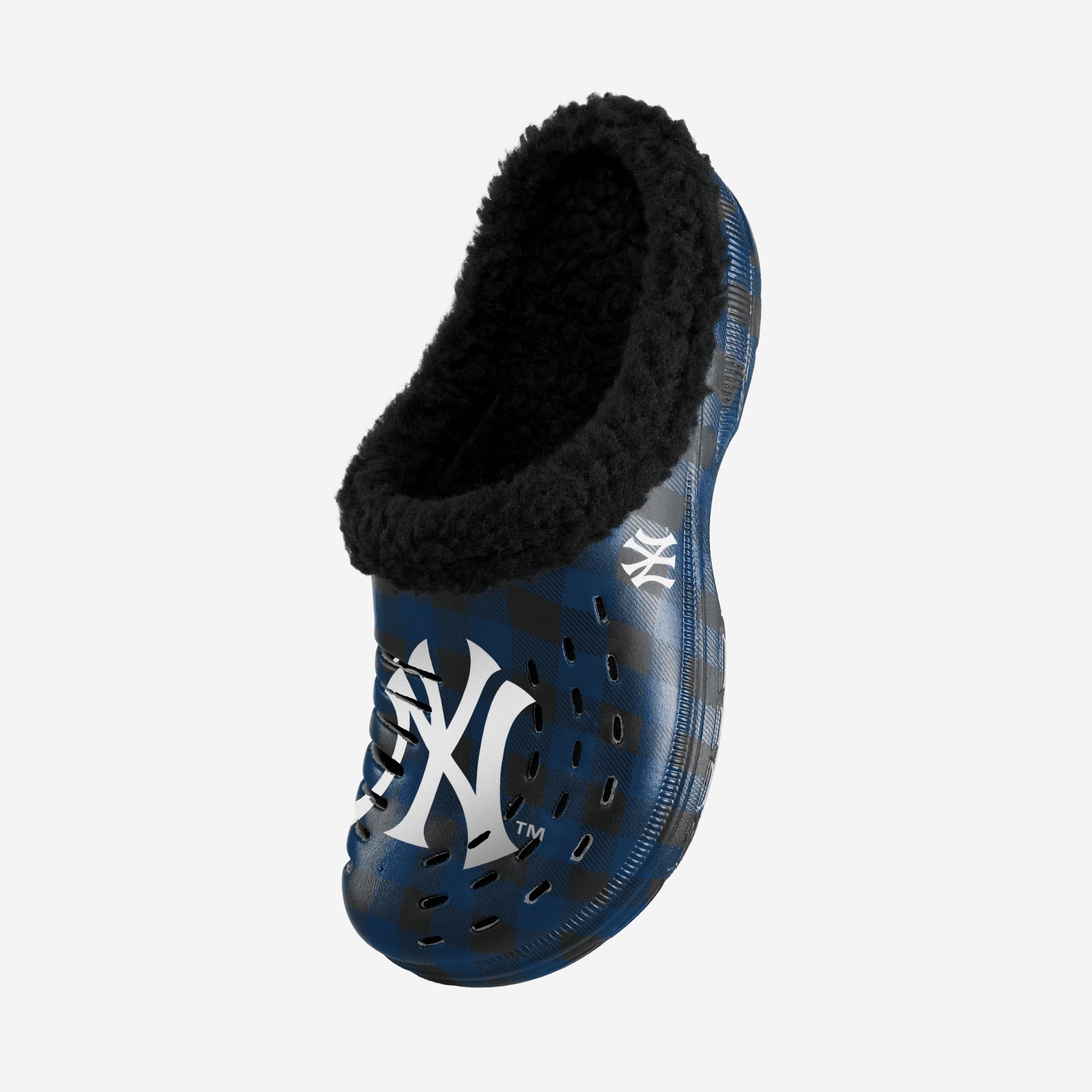 New York Yankees Super Comfy Sherpa Lined Buffalo Check Clogs