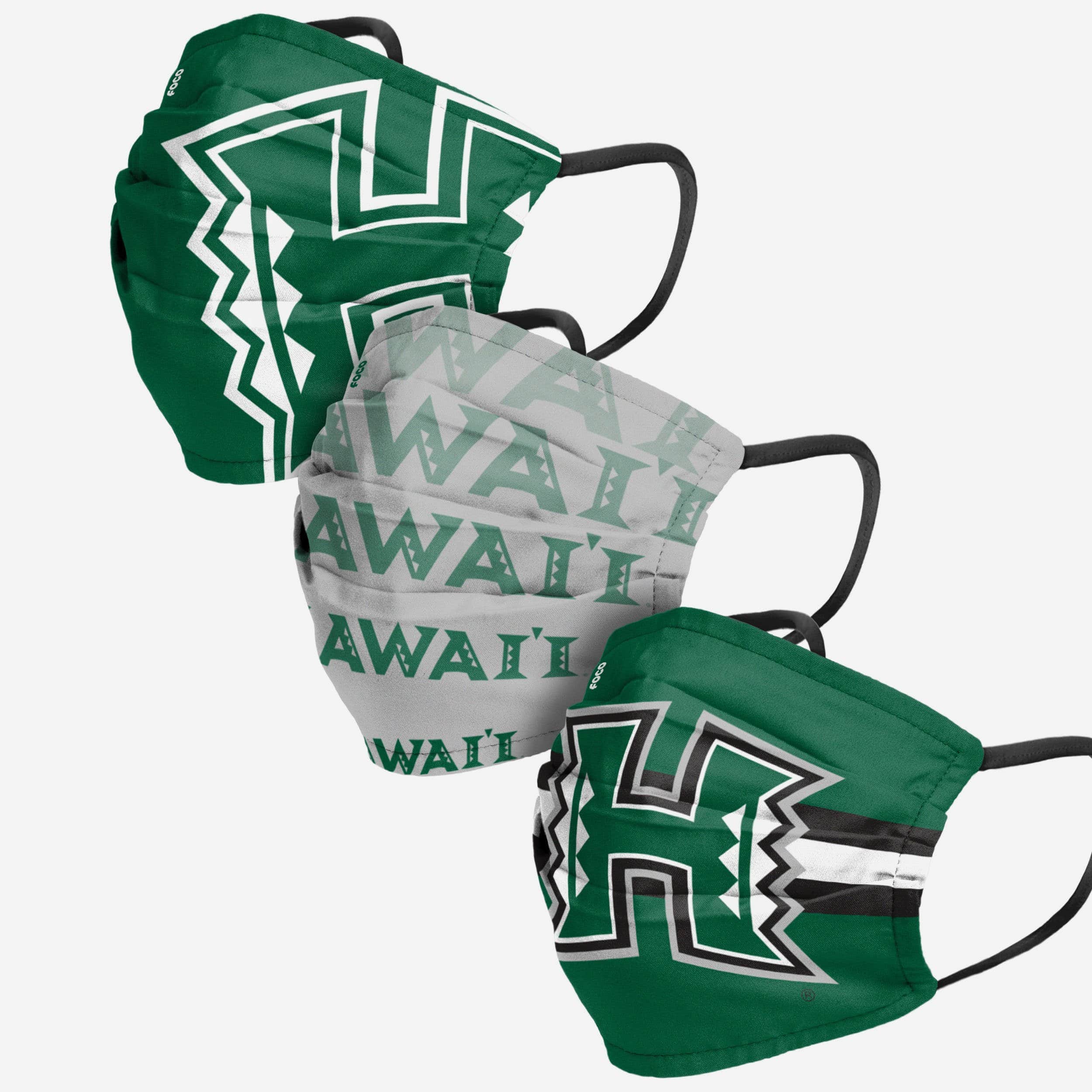 Hawaii Rainbow Warriors Matchday 3-Pack Face Cover - Show Your Team Spirit!