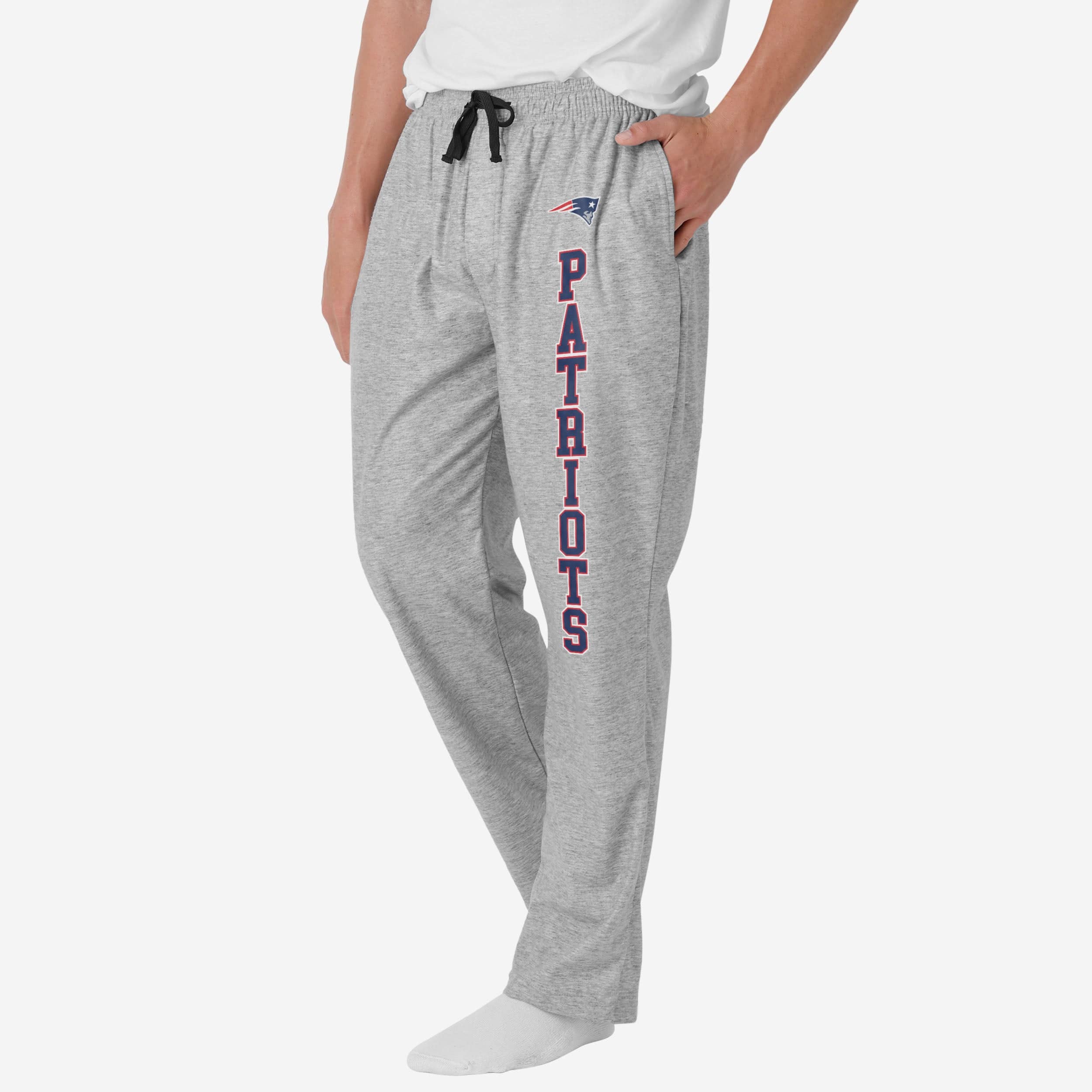 New England Patriots Stylish Athletic Gray Lounge Pants