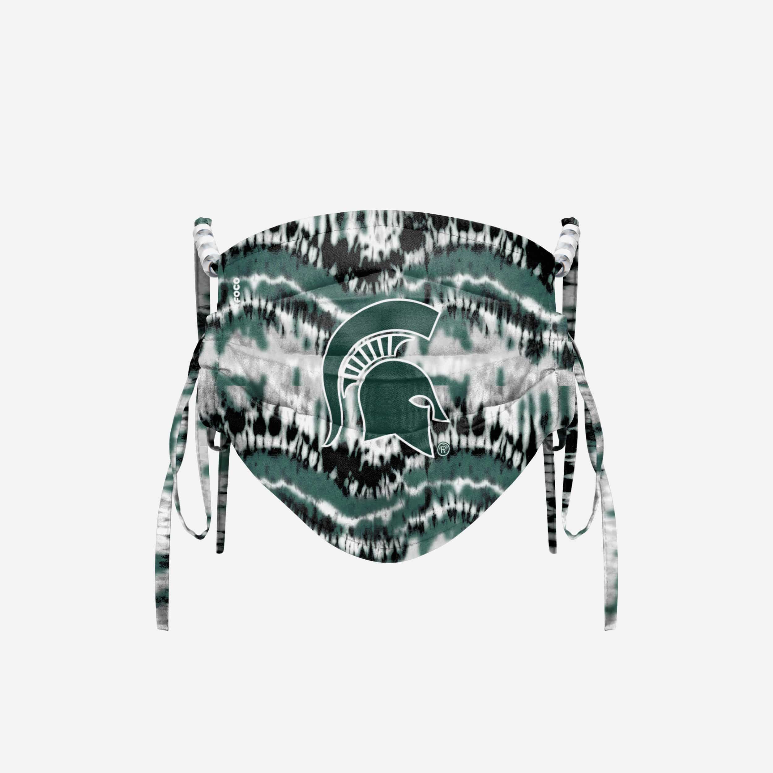 Michigan State Spartans Tie - Dye Beaded Tie - Back Fashion Face Cover