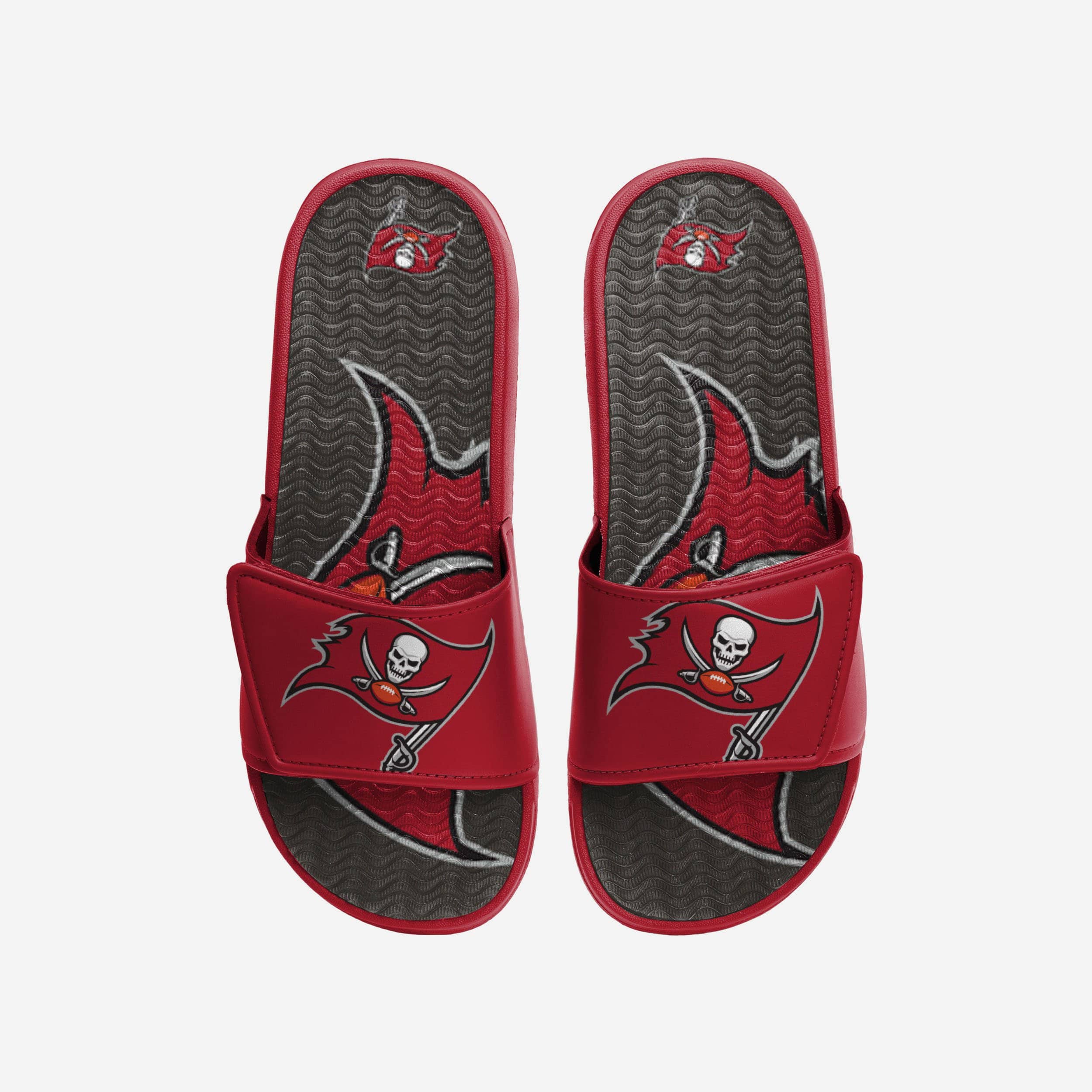 Tampa Bay Buccaneers Bold Colorblock Gel Slides with Big Logo