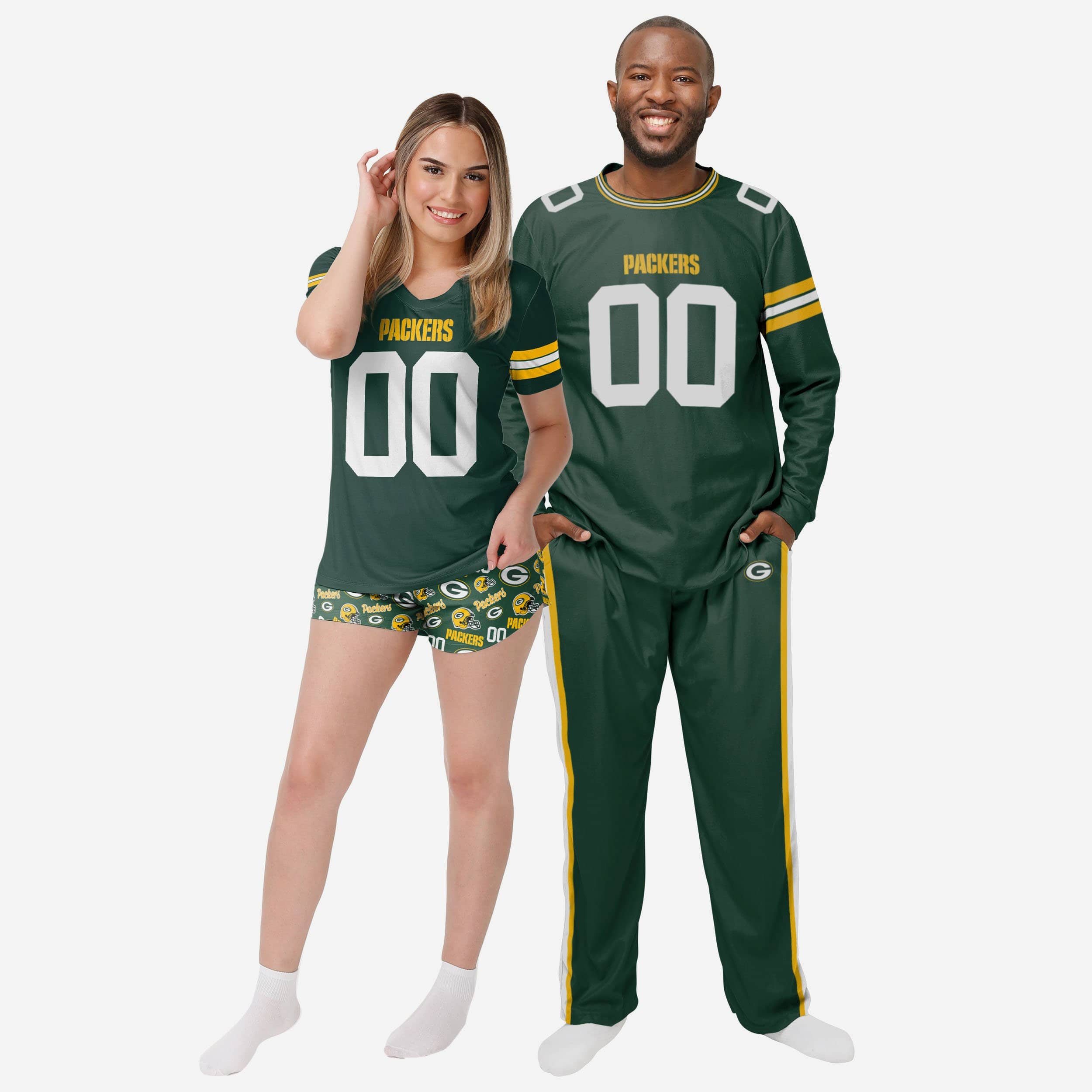 Green Bay Packers Gameday-Ready Family Pajama Set - Perfect for Holidays!