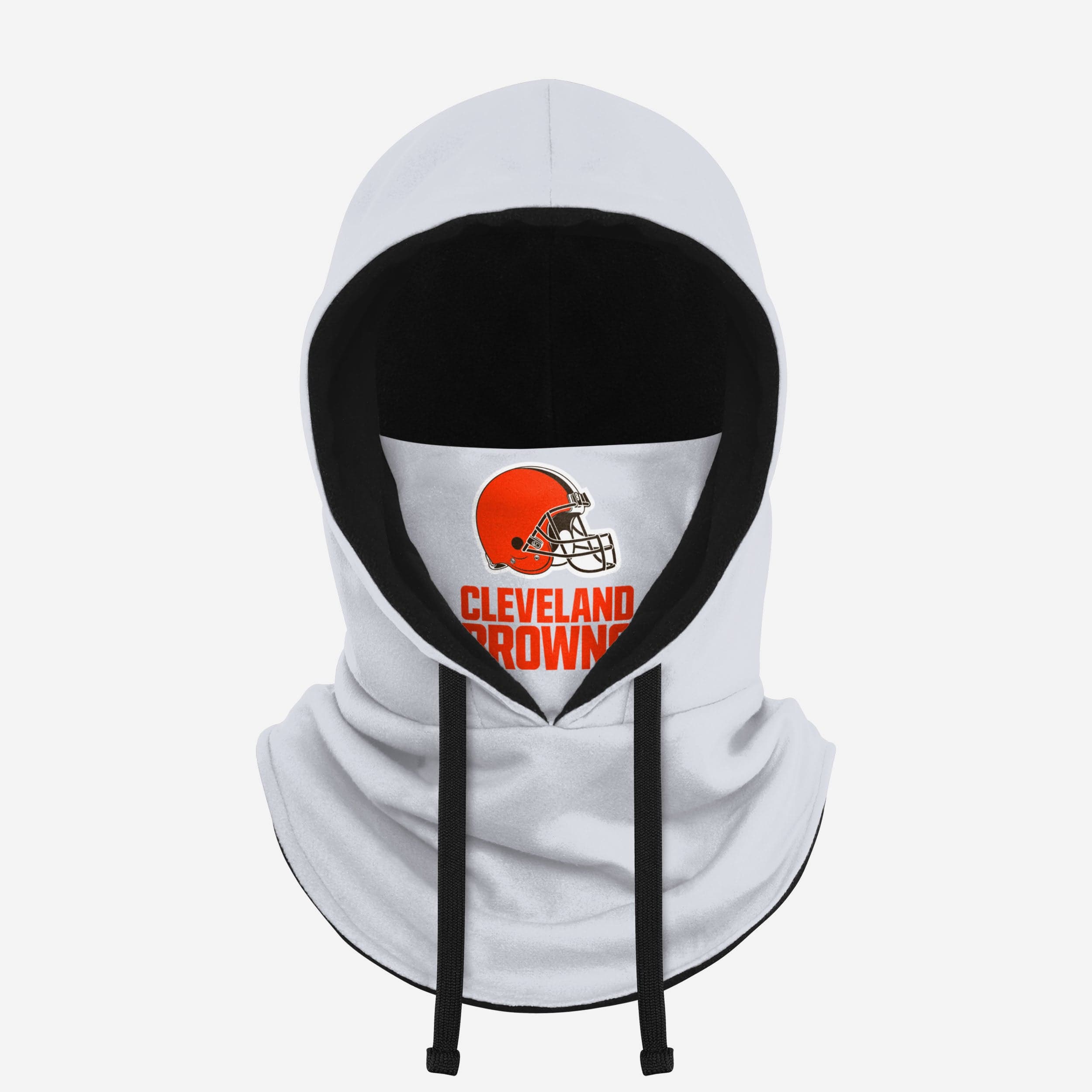 Cleveland Browns Stunning White Drawstring Hooded Gaiter
