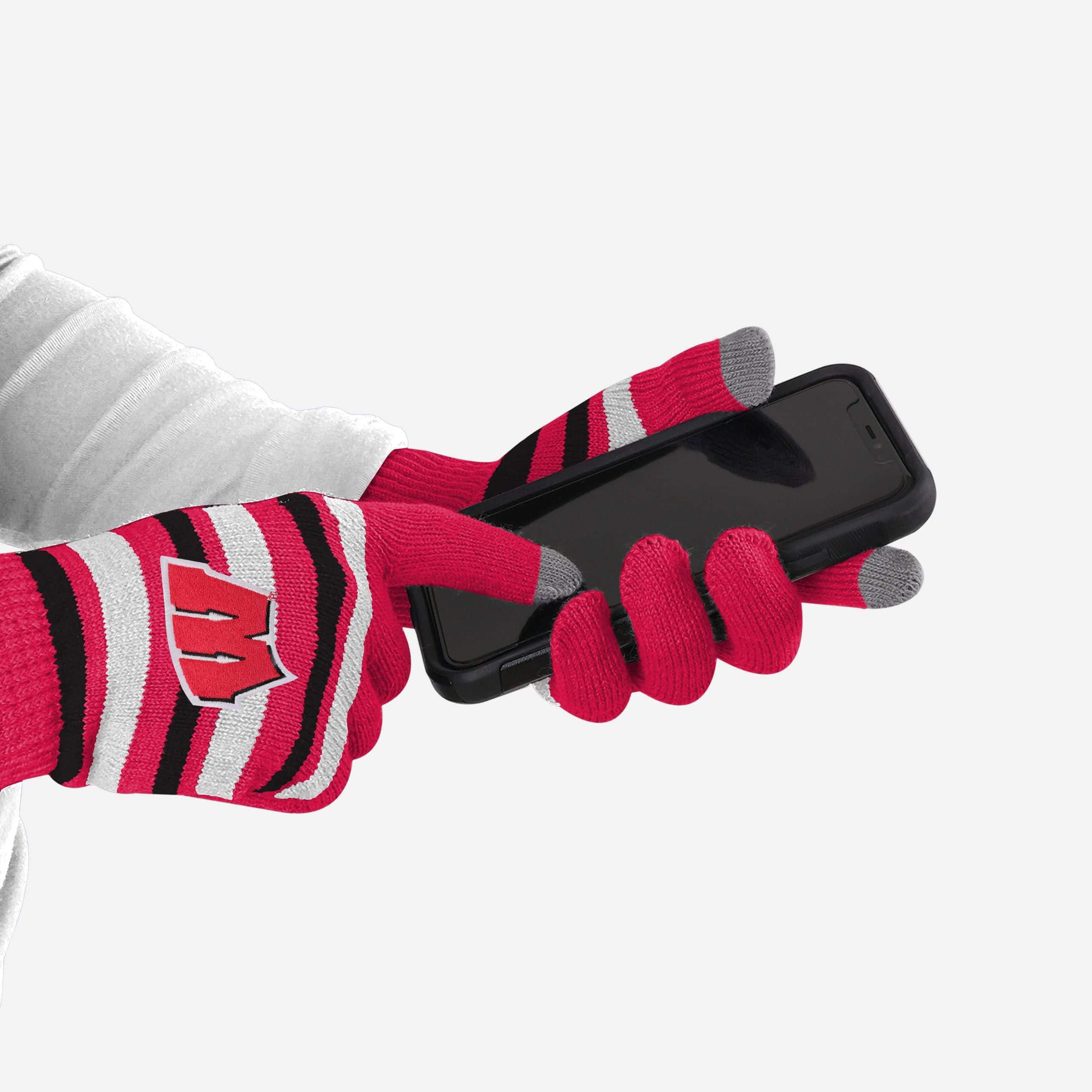 Wisconsin Badgers Super Stretch Gloves for Game-Day Connectivity