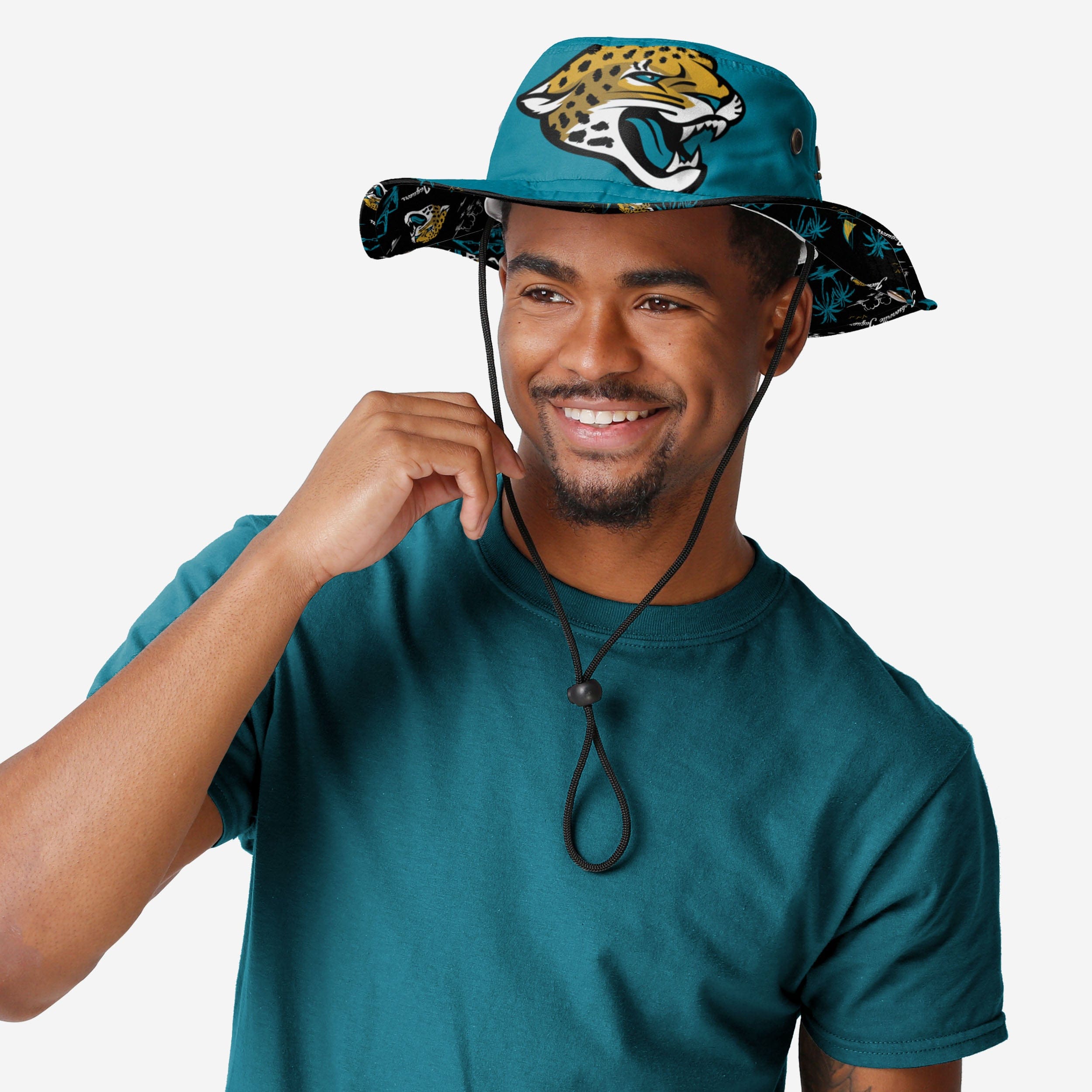 Jacksonville Jaguars Stylish Cropped Big Logo Hybrid Boonie Hat